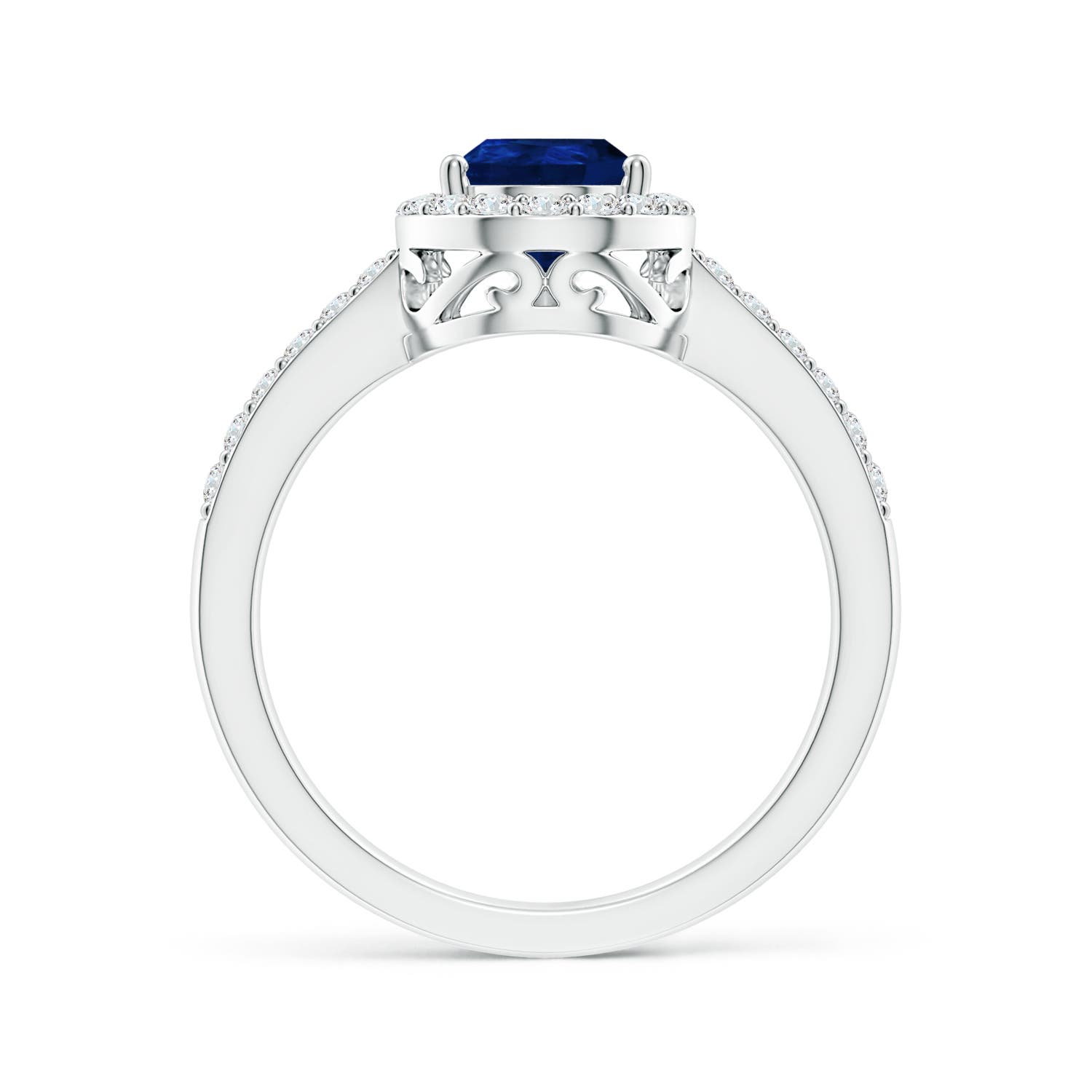 AA - Blue Sapphire / 1.88 CT / 14 KT White Gold