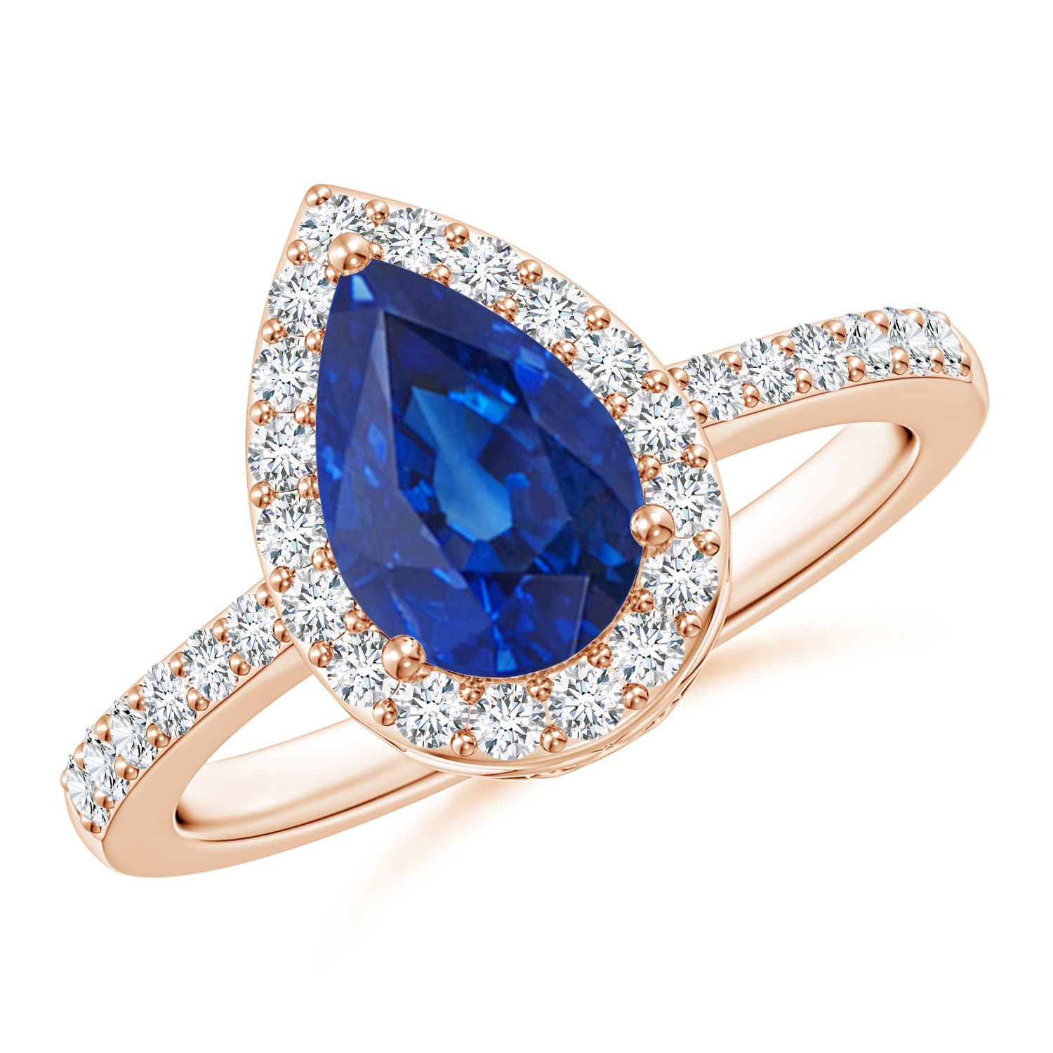 AAA - Blue Sapphire / 1.88 CT / 14 KT Rose Gold