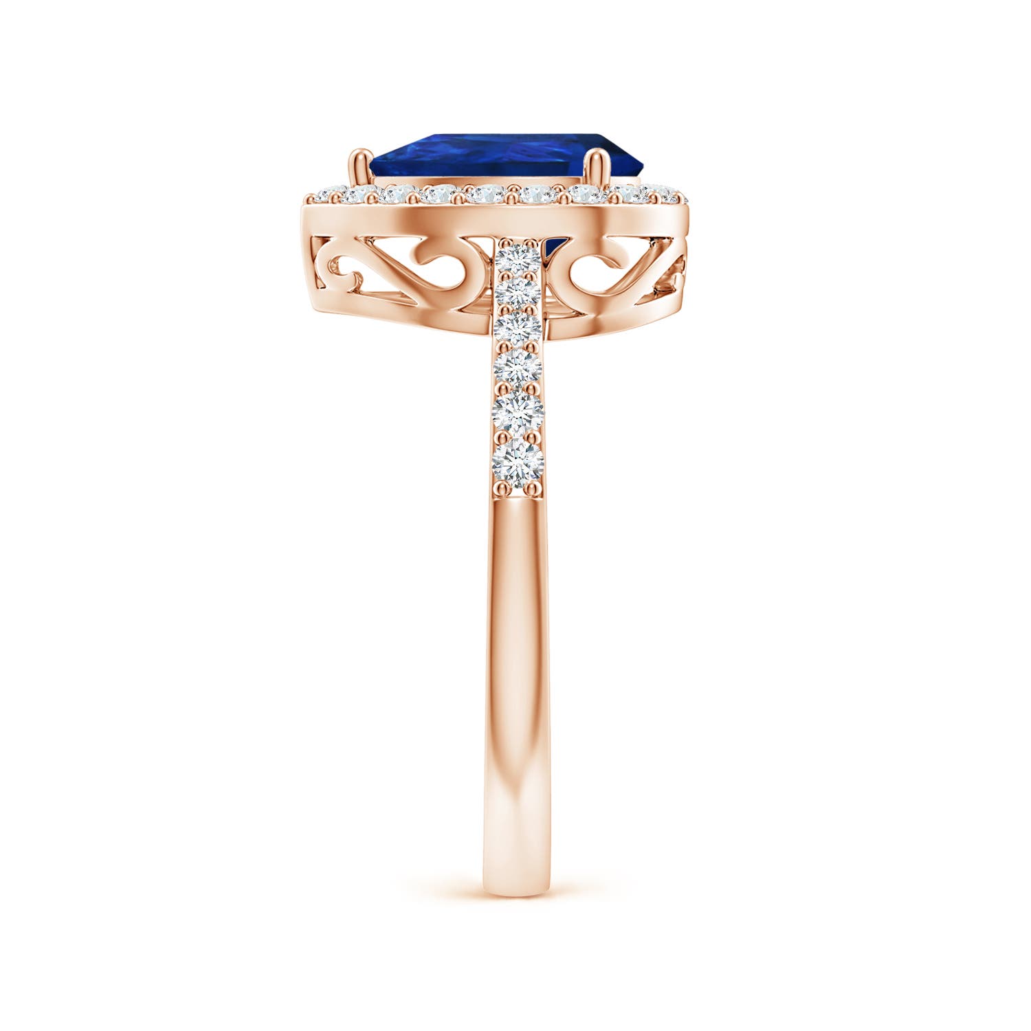 AAA - Blue Sapphire / 1.88 CT / 14 KT Rose Gold