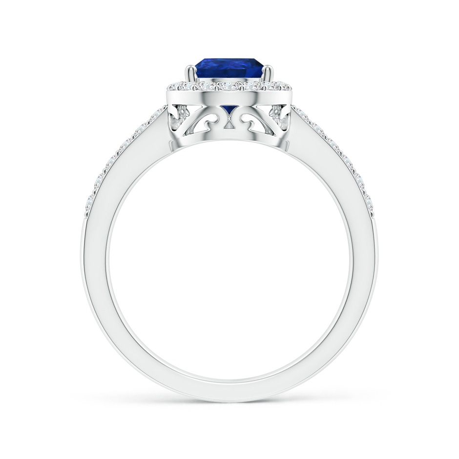 9x6mm AAA Pear Sapphire Ring with Diamond Halo in White Gold side 199