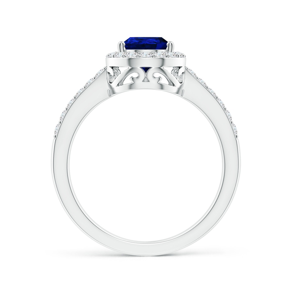 9x6mm AAAA Pear Sapphire Ring with Diamond Halo in 18K White Gold side 199