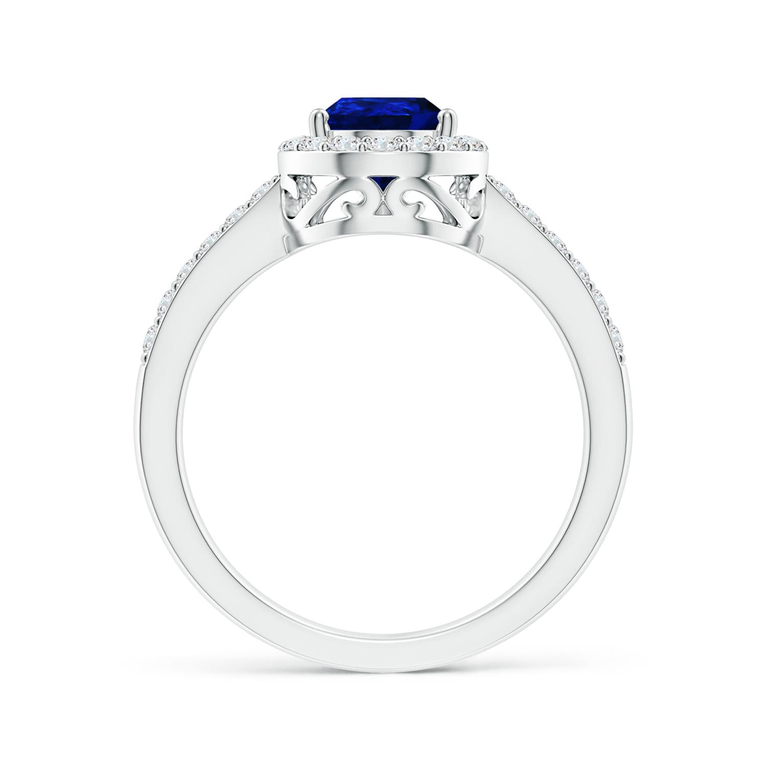 AAAA - Blue Sapphire / 1.88 CT / 14 KT White Gold