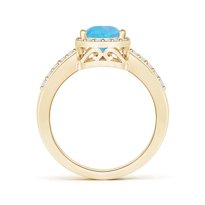 A - Swiss Blue Topaz / 2.01 CT / 14 KT Yellow Gold