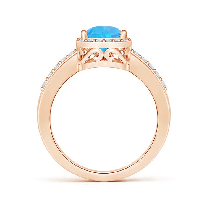 AA - Swiss Blue Topaz / 2.01 CT / 14 KT Rose Gold