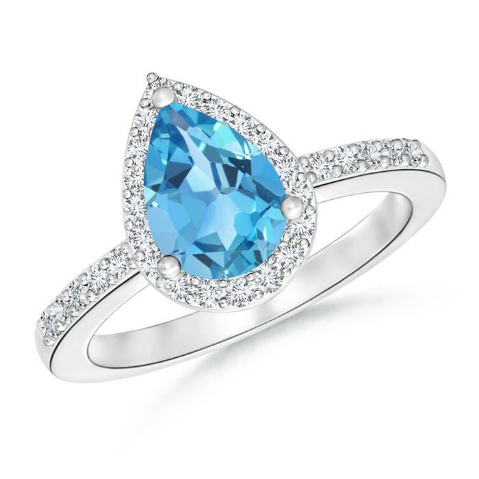 AA - Swiss Blue Topaz / 2.01 CT / 14 KT White Gold