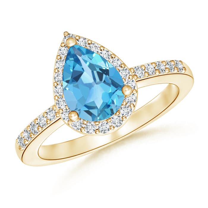 AA - Swiss Blue Topaz / 2.01 CT / 14 KT Yellow Gold