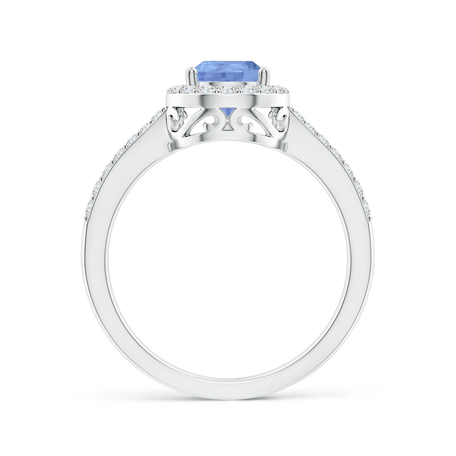 A - Tanzanite / 1.41 CT / 14 KT White Gold