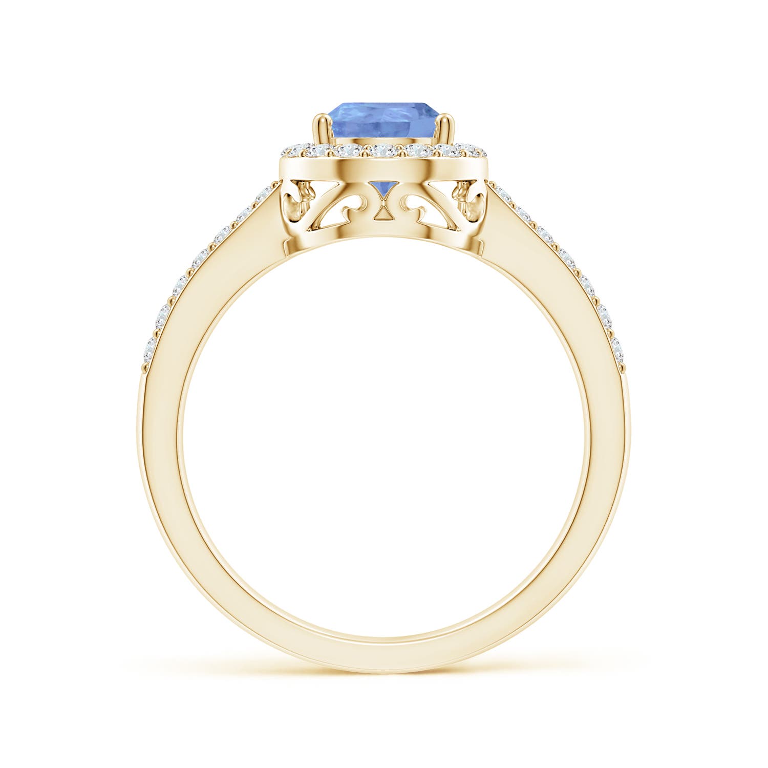 A - Tanzanite / 1.41 CT / 14 KT Yellow Gold