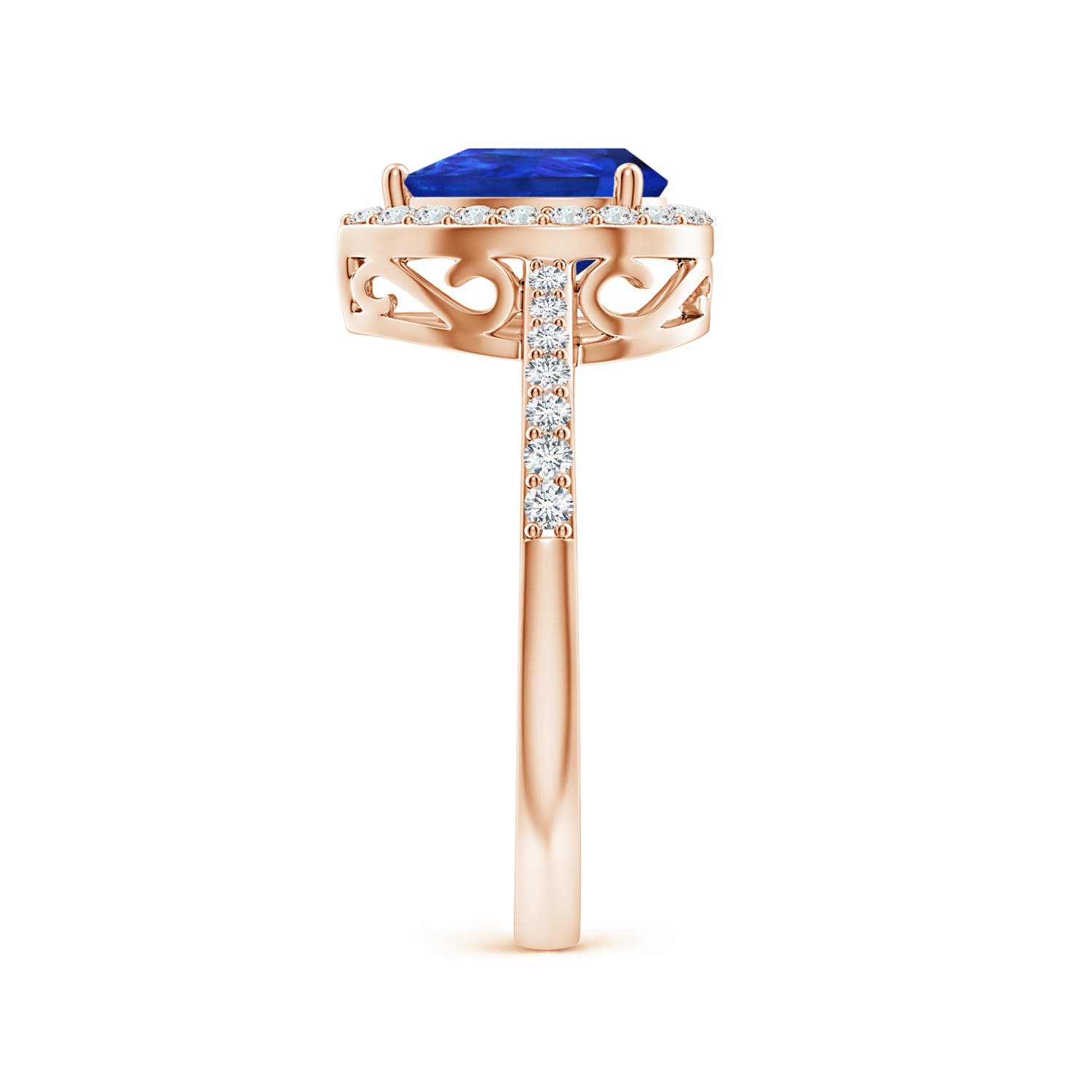 AAA - Tanzanite / 1.41 CT / 14 KT Rose Gold