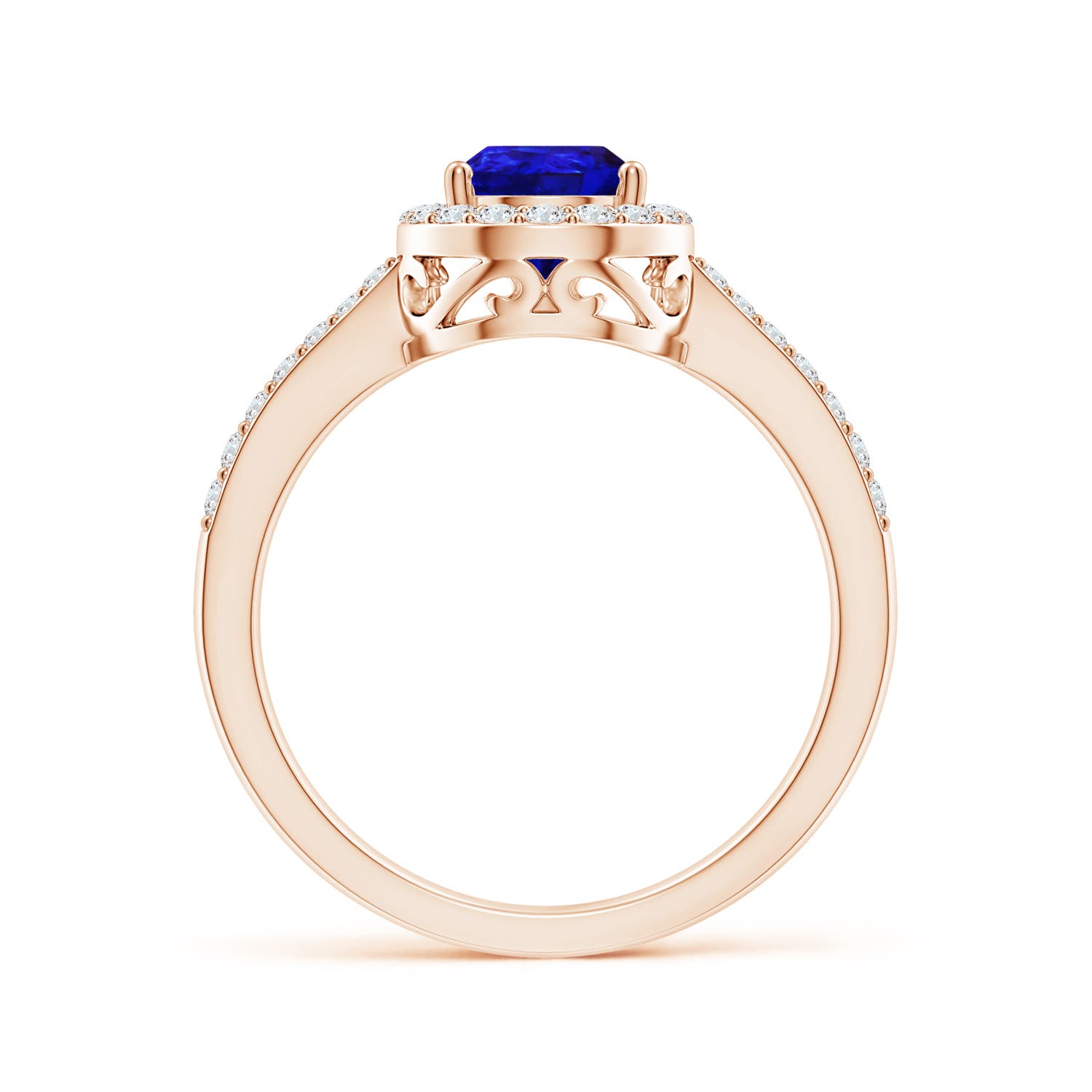 AAAA - Tanzanite / 1.41 CT / 14 KT Rose Gold