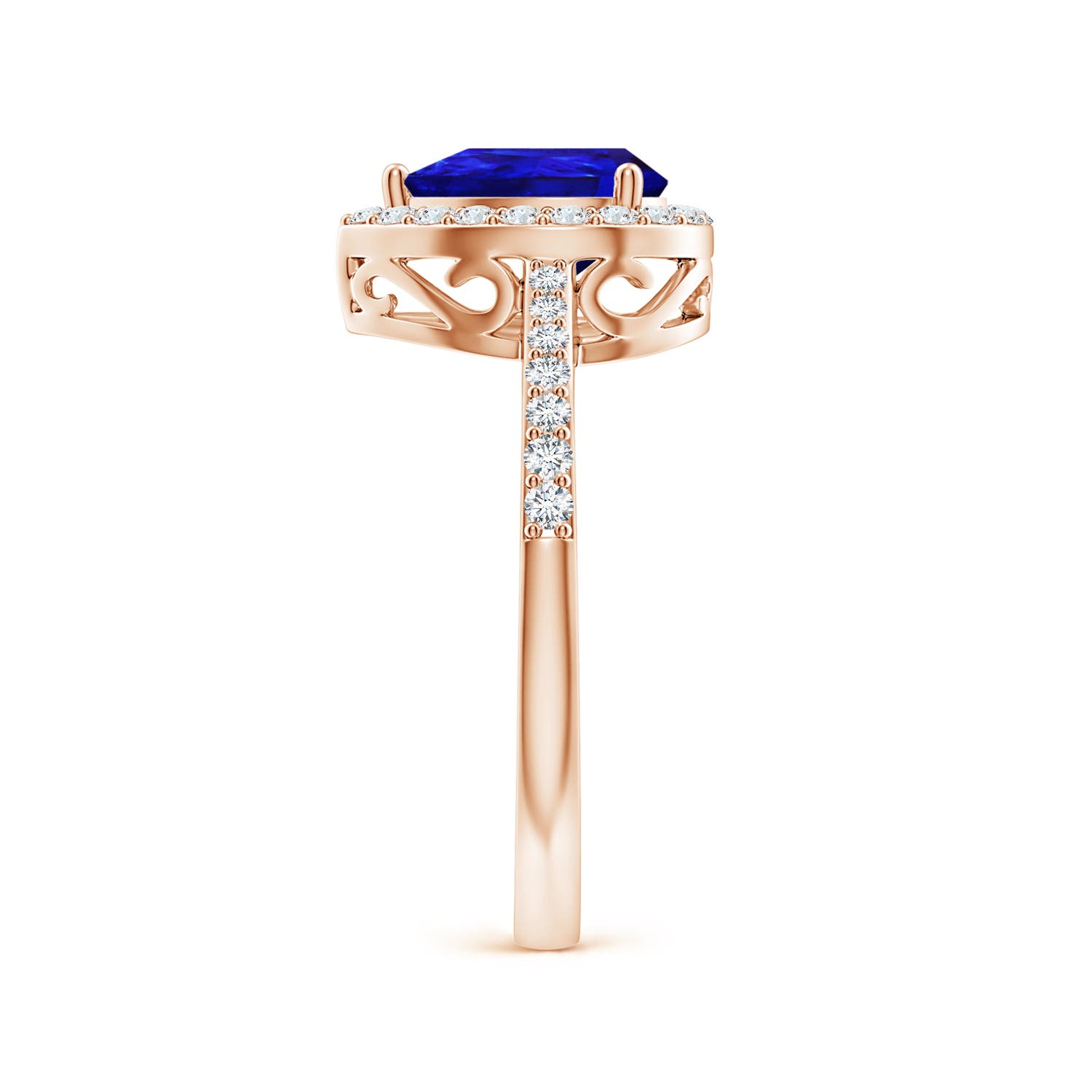 AAAA - Tanzanite / 1.41 CT / 14 KT Rose Gold