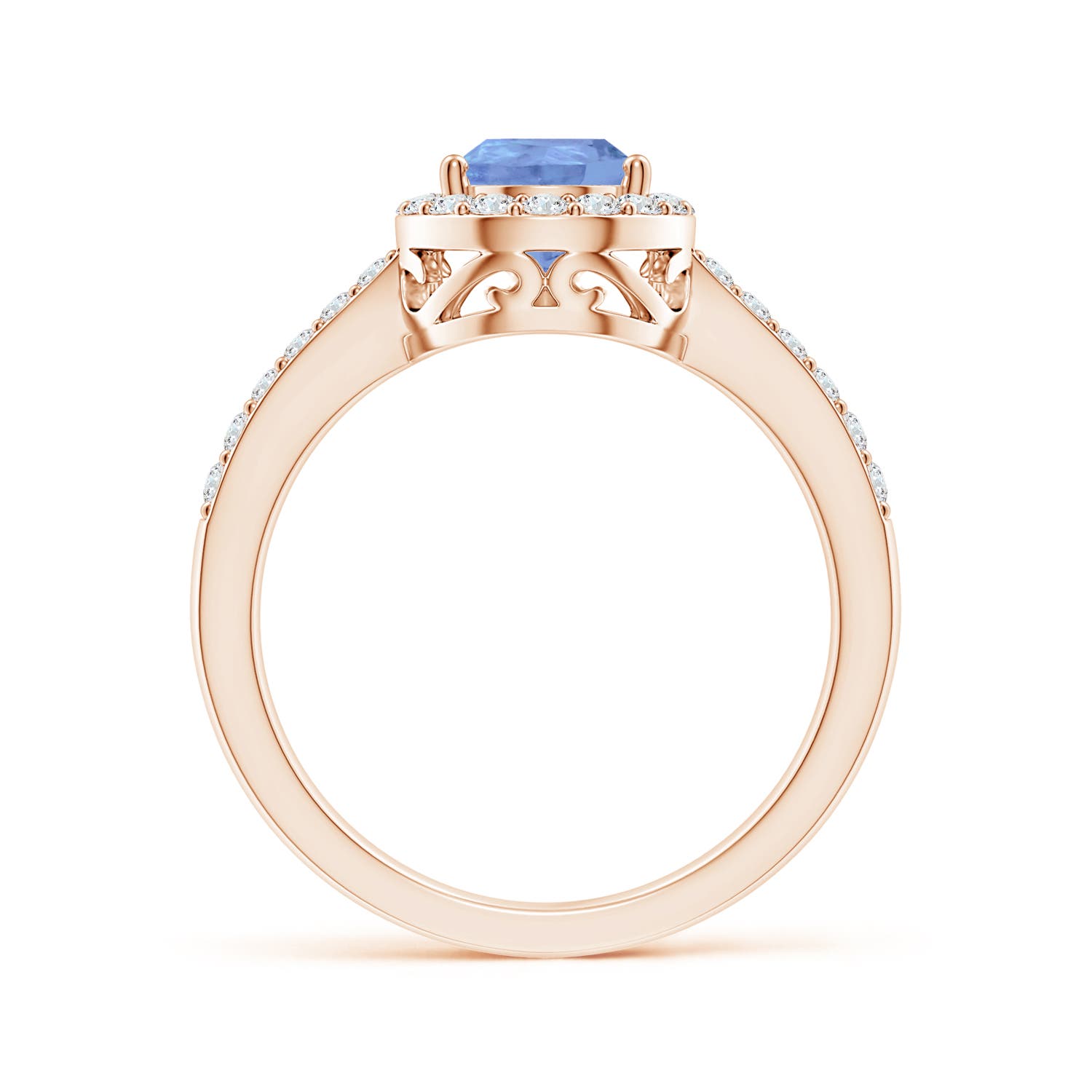 A - Tanzanite / 1.66 CT / 14 KT Rose Gold