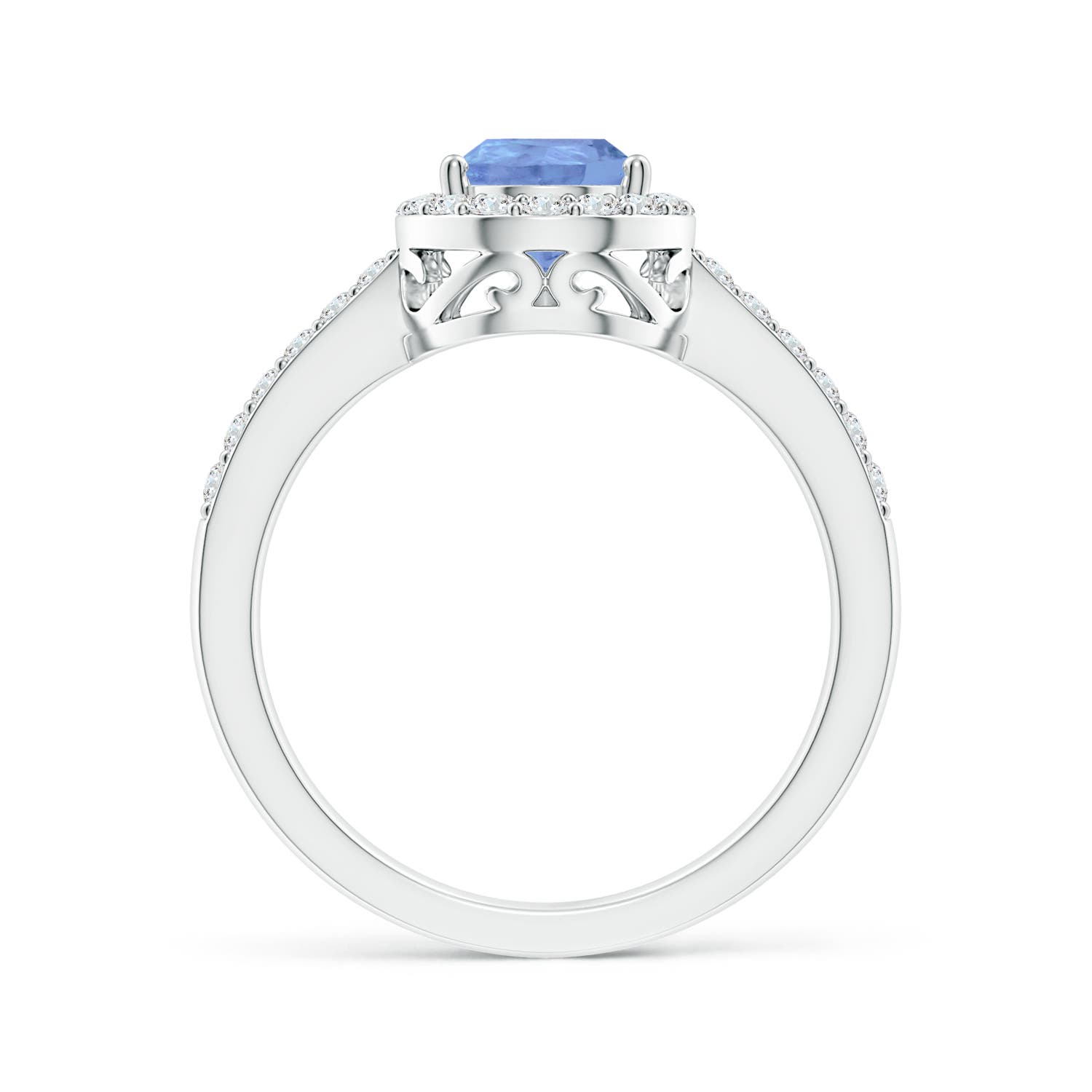 A - Tanzanite / 1.66 CT / 14 KT White Gold