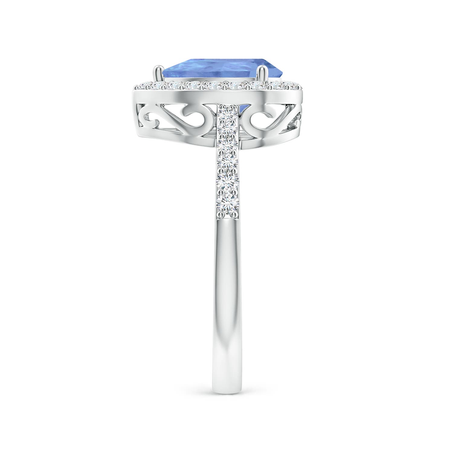 A - Tanzanite / 1.66 CT / 14 KT White Gold