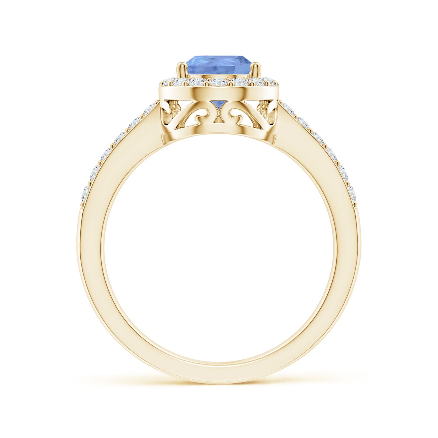 A - Tanzanite / 1.66 CT / 14 KT Yellow Gold