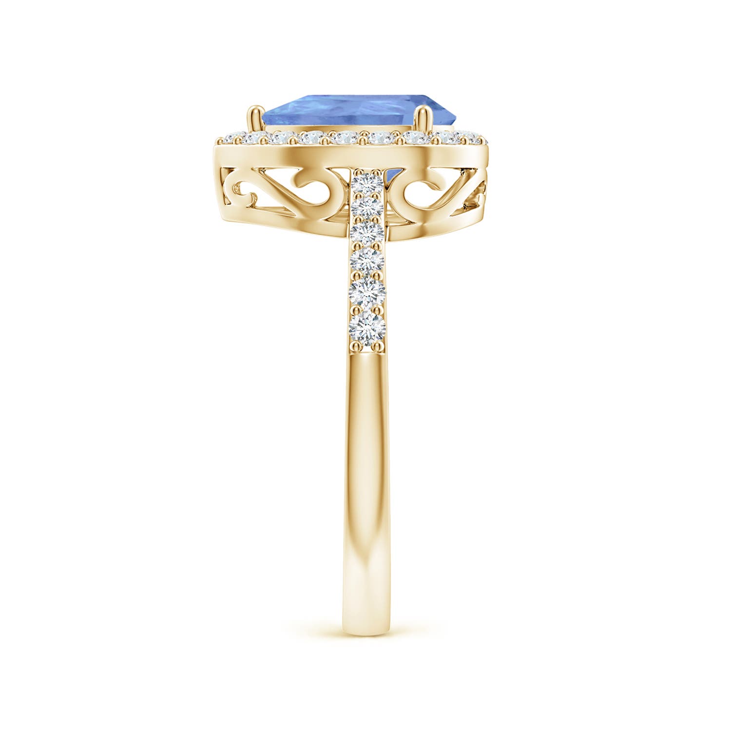 A - Tanzanite / 1.66 CT / 14 KT Yellow Gold