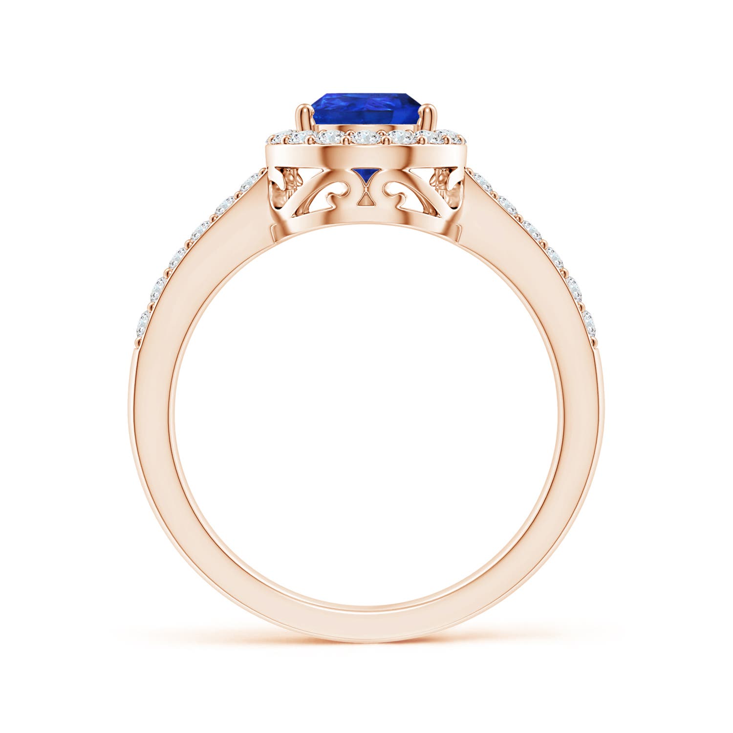 AAA - Tanzanite / 1.66 CT / 14 KT Rose Gold