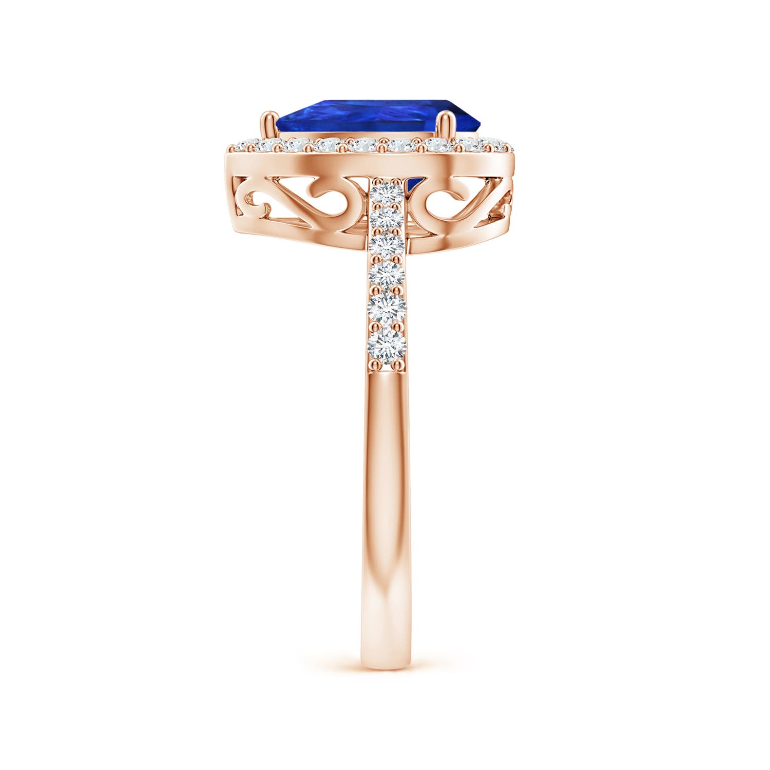 AAA - Tanzanite / 1.66 CT / 14 KT Rose Gold