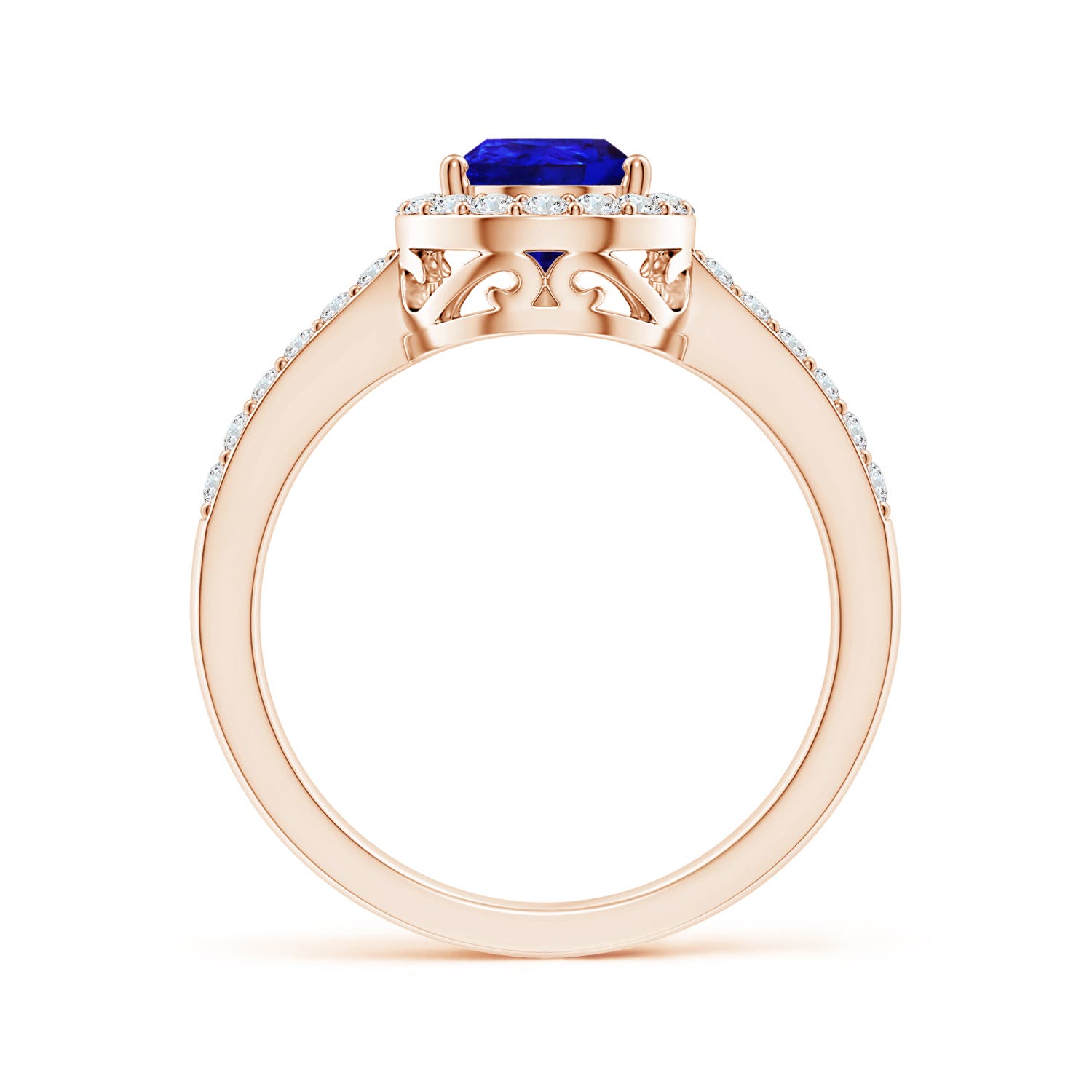 AAAA - Tanzanite / 1.66 CT / 14 KT Rose Gold