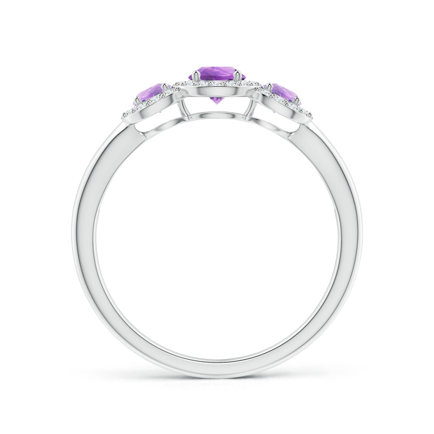 A - Amethyst / 0.72 CT / 14 KT White Gold