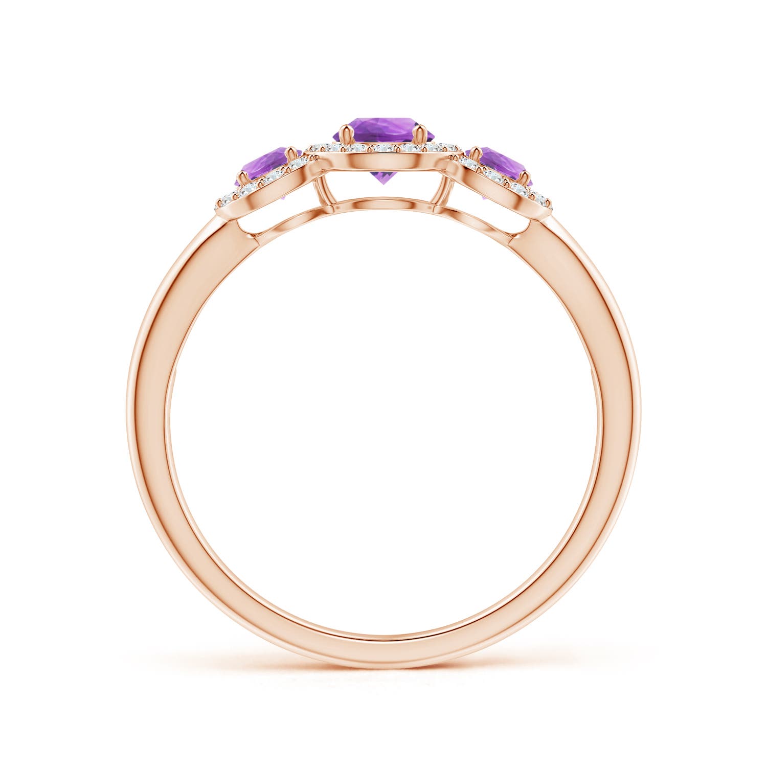 AA - Amethyst / 0.72 CT / 14 KT Rose Gold