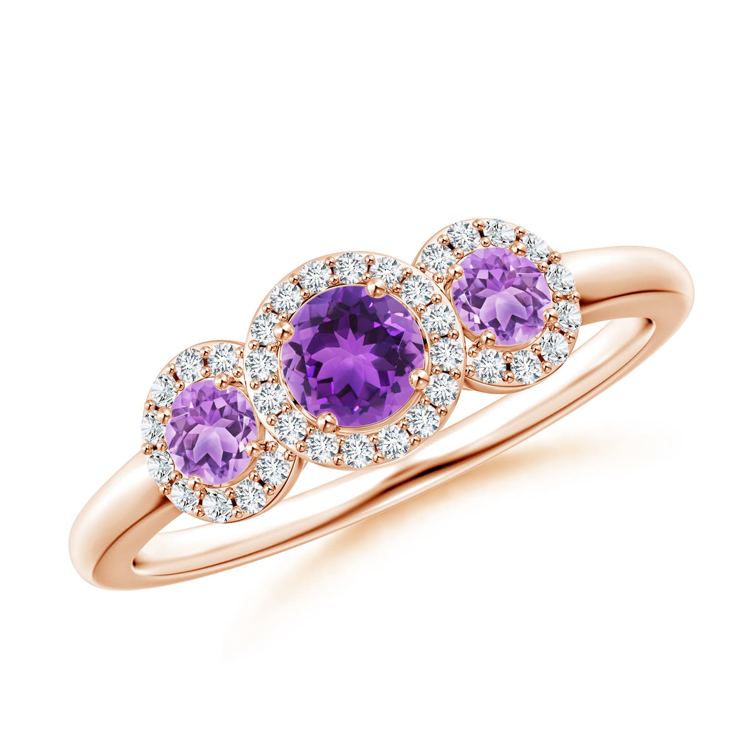 AAA - Amethyst / 0.72 CT / 14 KT Rose Gold