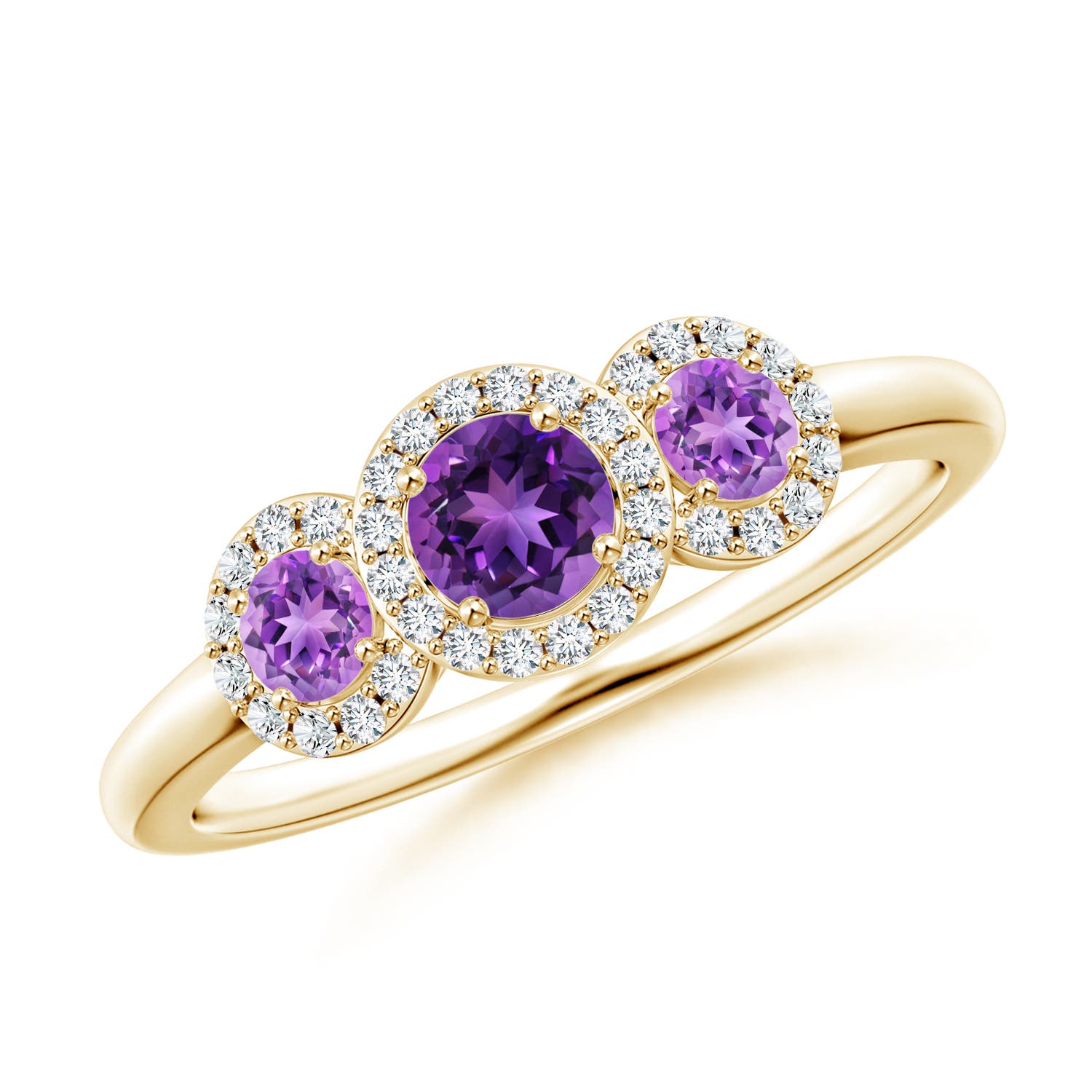 AAAA - Amethyst / 0.72 CT / 14 KT Yellow Gold