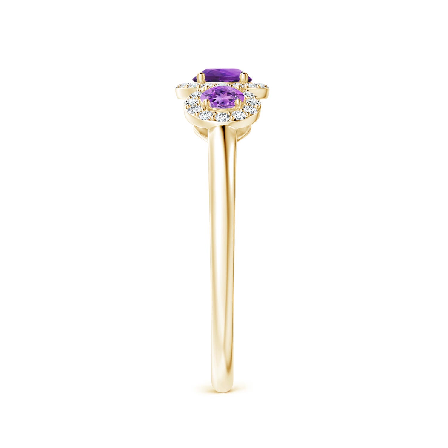 AAAA - Amethyst / 0.72 CT / 14 KT Yellow Gold