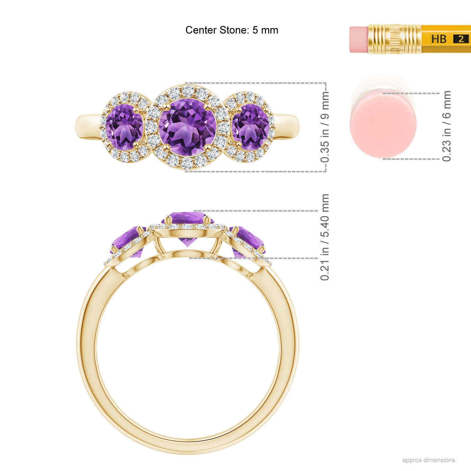 AA - Amethyst / 1.27 CT / 14 KT Yellow Gold