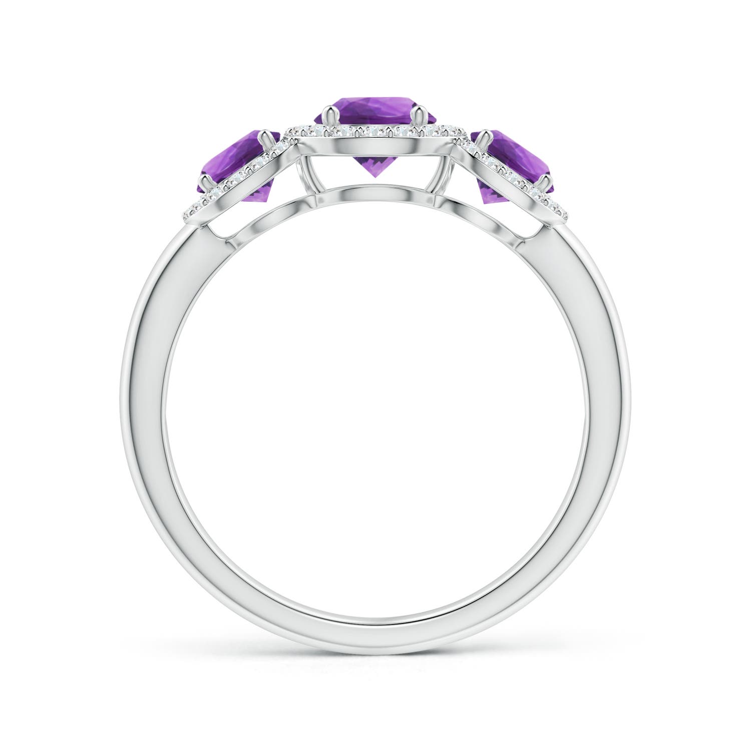 AAA - Amethyst / 1.27 CT / 14 KT White Gold