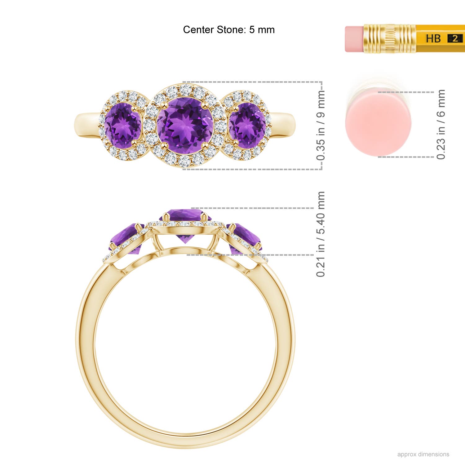 AAA - Amethyst / 1.27 CT / 14 KT Yellow Gold