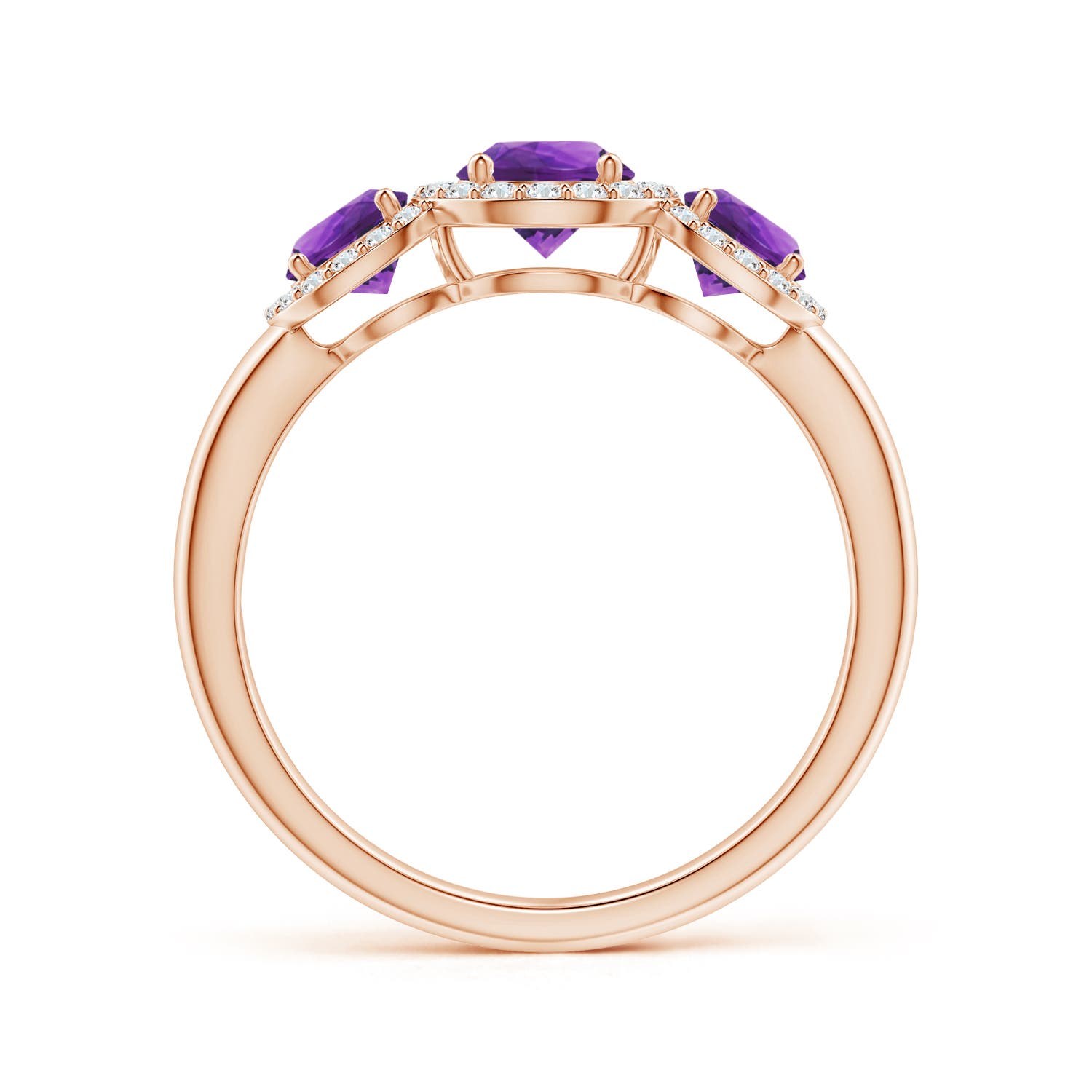 AAAA - Amethyst / 1.27 CT / 14 KT Rose Gold