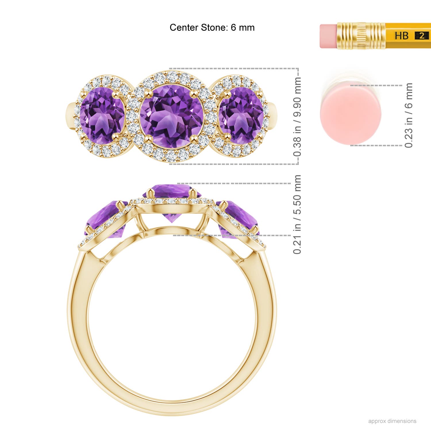 AA - Amethyst / 2.08 CT / 14 KT Yellow Gold