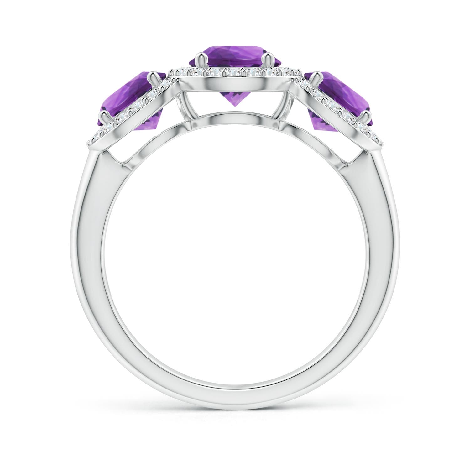 AAA - Amethyst / 2.08 CT / 14 KT White Gold