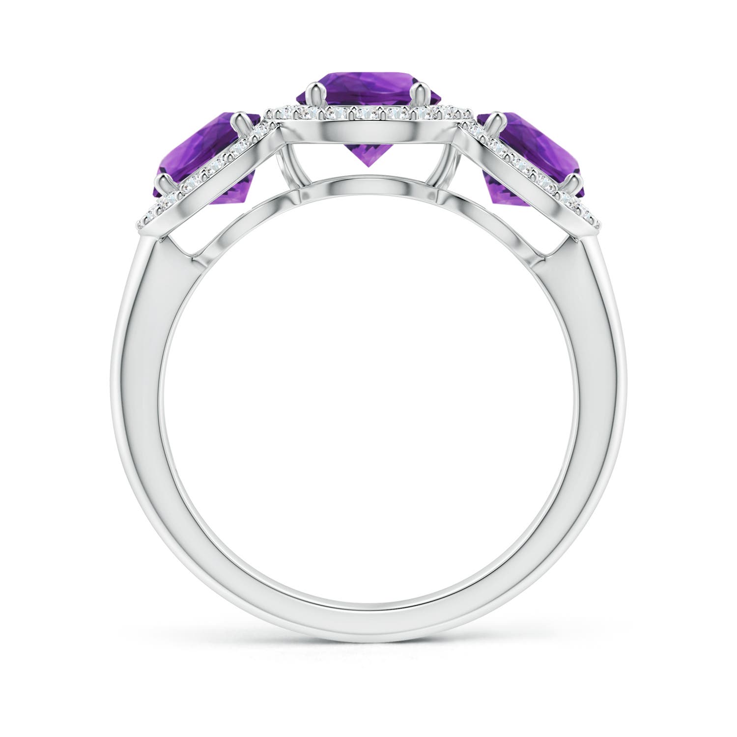 AAAA - Amethyst / 2.08 CT / 14 KT White Gold