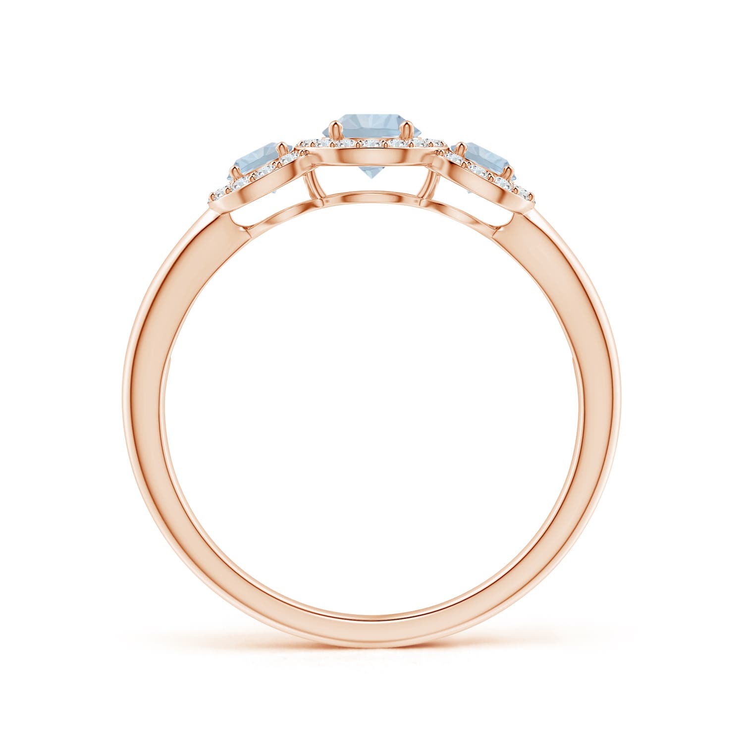 A - Aquamarine / 0.67 CT / 14 KT Rose Gold