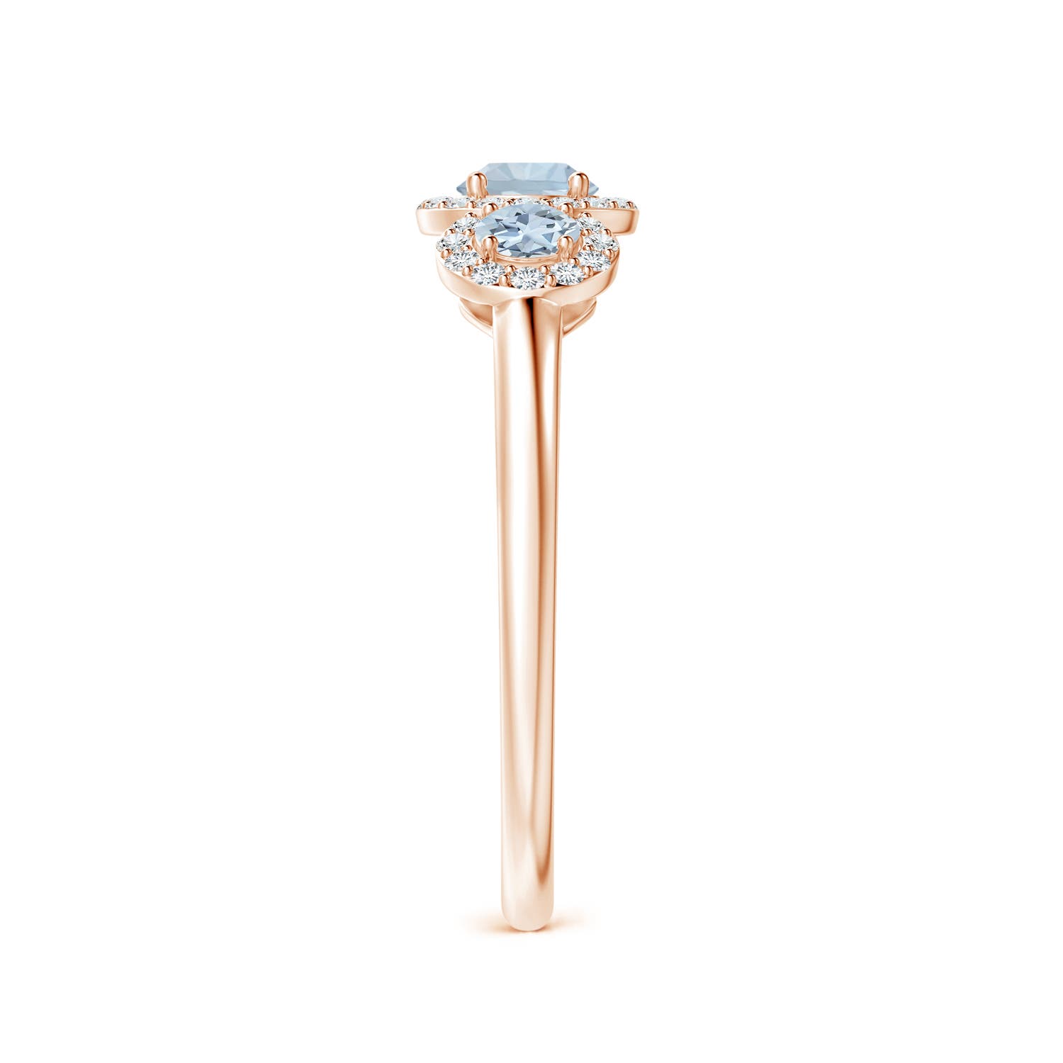 A - Aquamarine / 0.67 CT / 14 KT Rose Gold