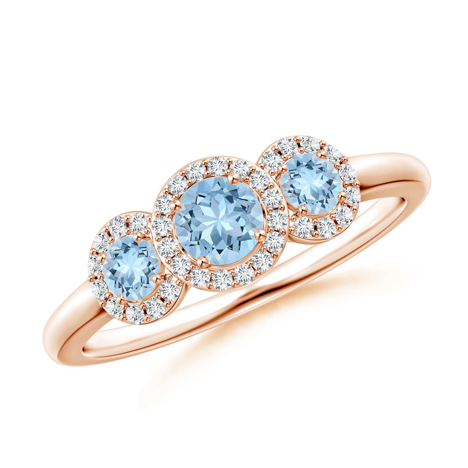 AAA - Aquamarine / 0.67 CT / 14 KT Rose Gold