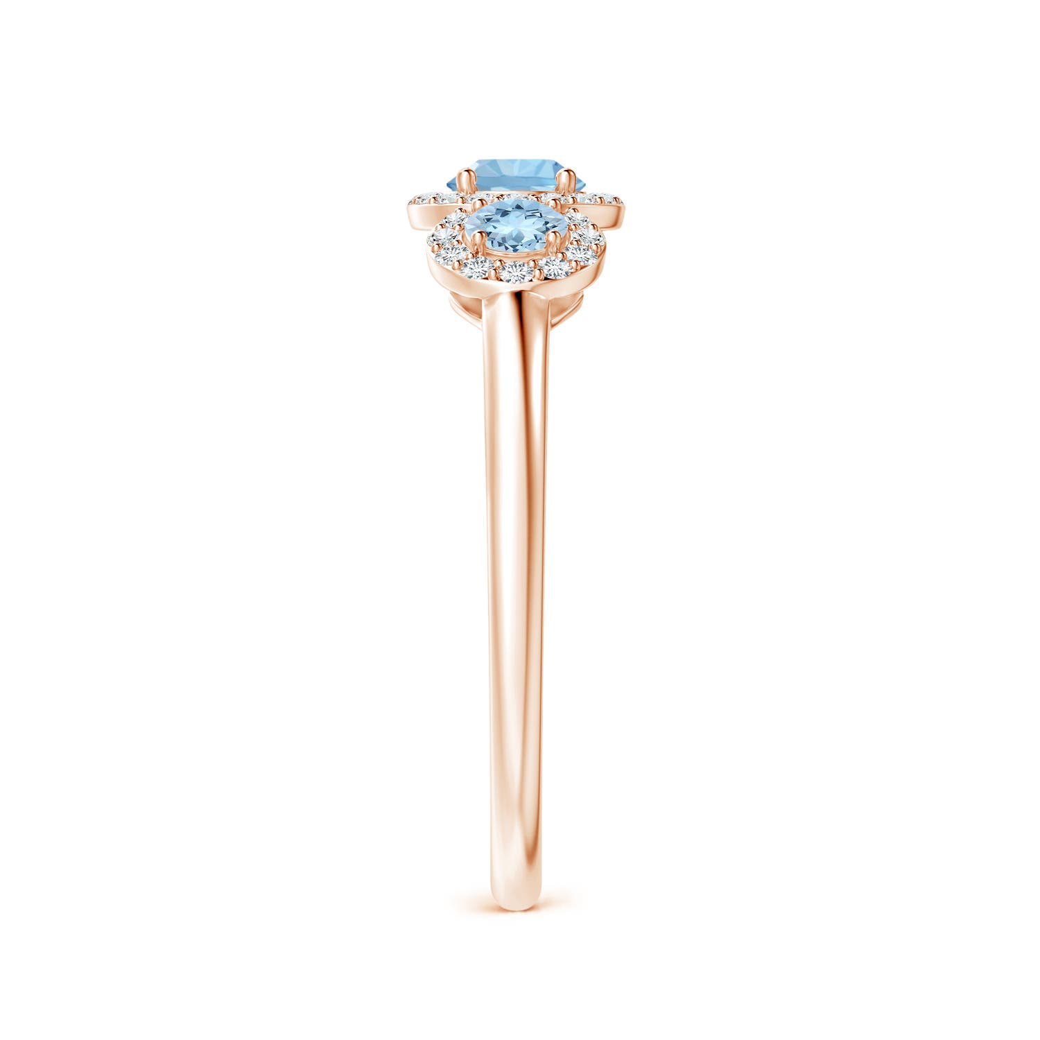 AAA - Aquamarine / 0.67 CT / 14 KT Rose Gold