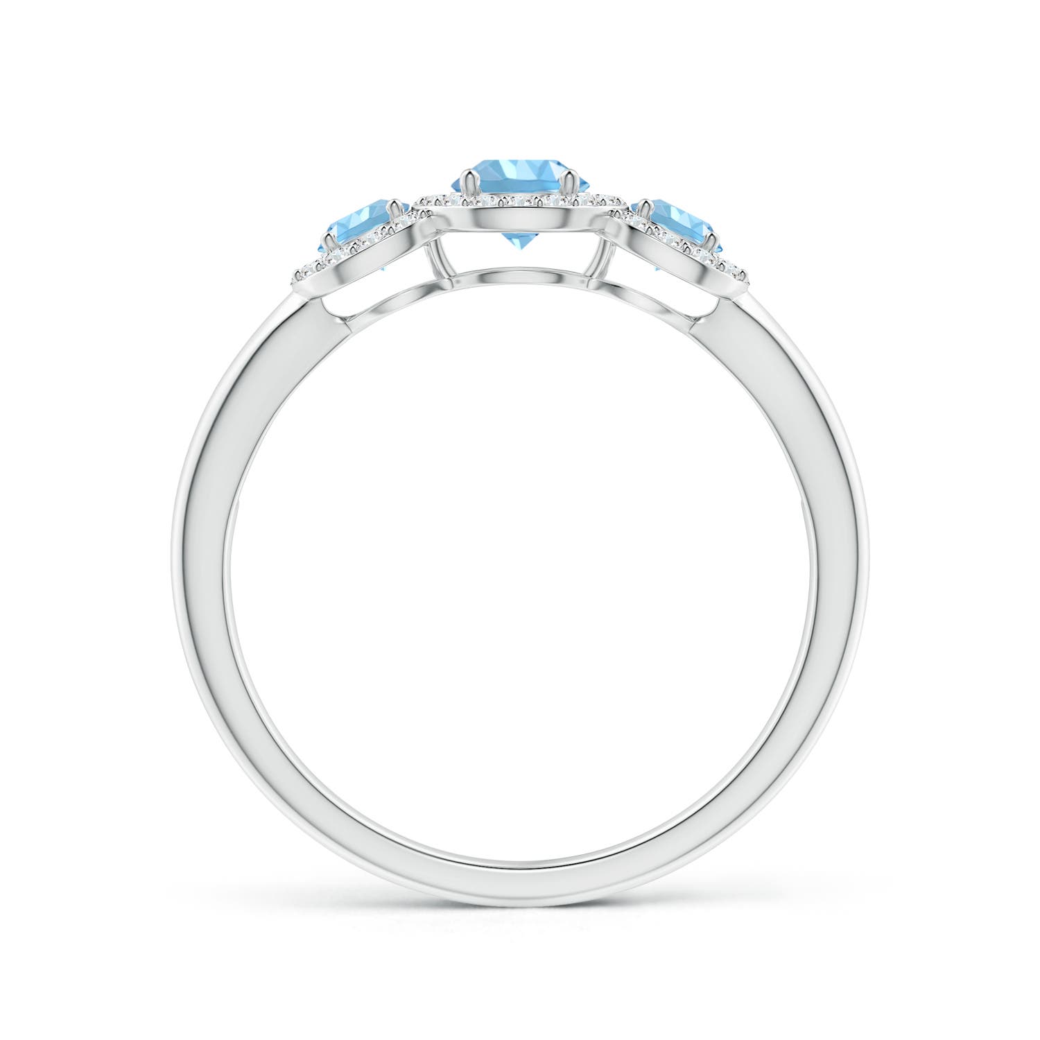 AAAA - Aquamarine / 0.67 CT / 14 KT White Gold