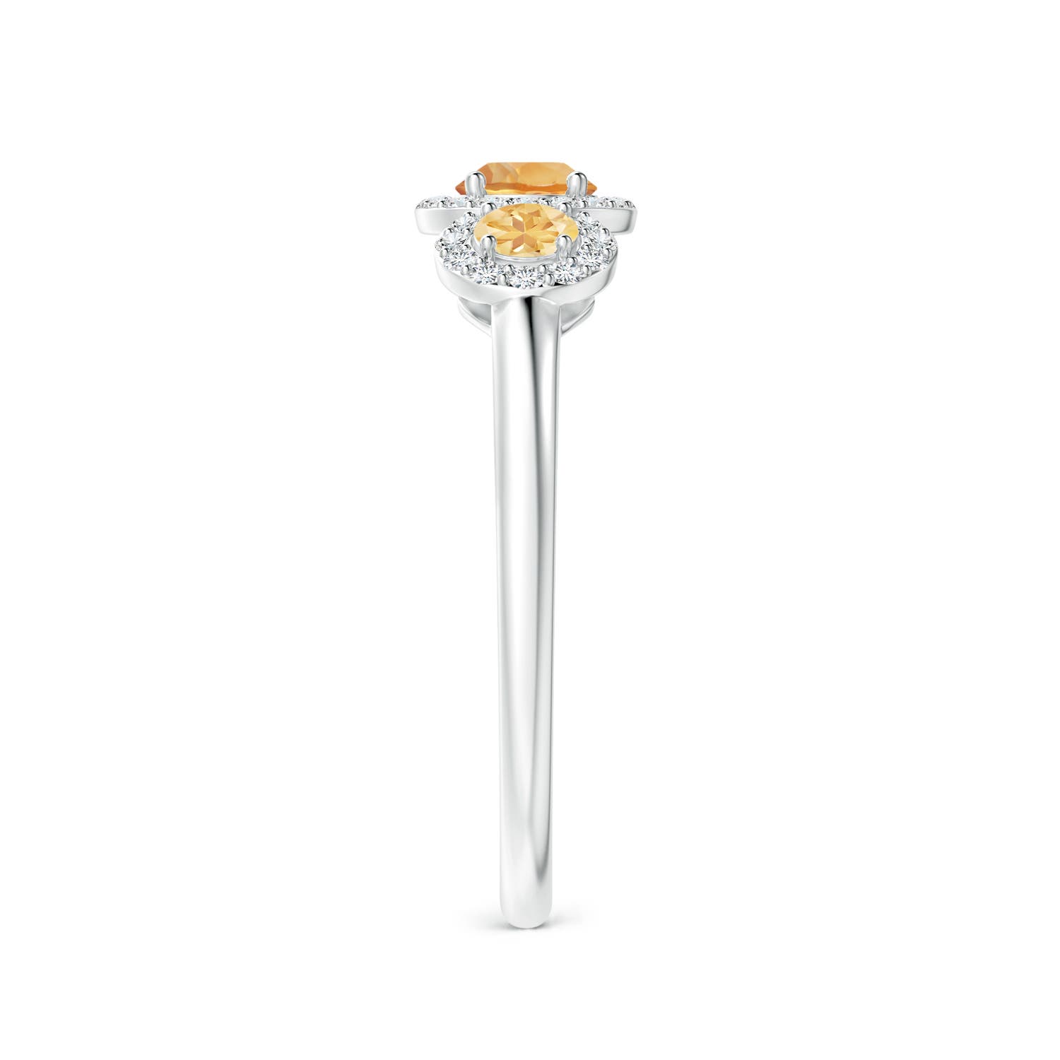 A - Citrine / 0.7 CT / 14 KT White Gold