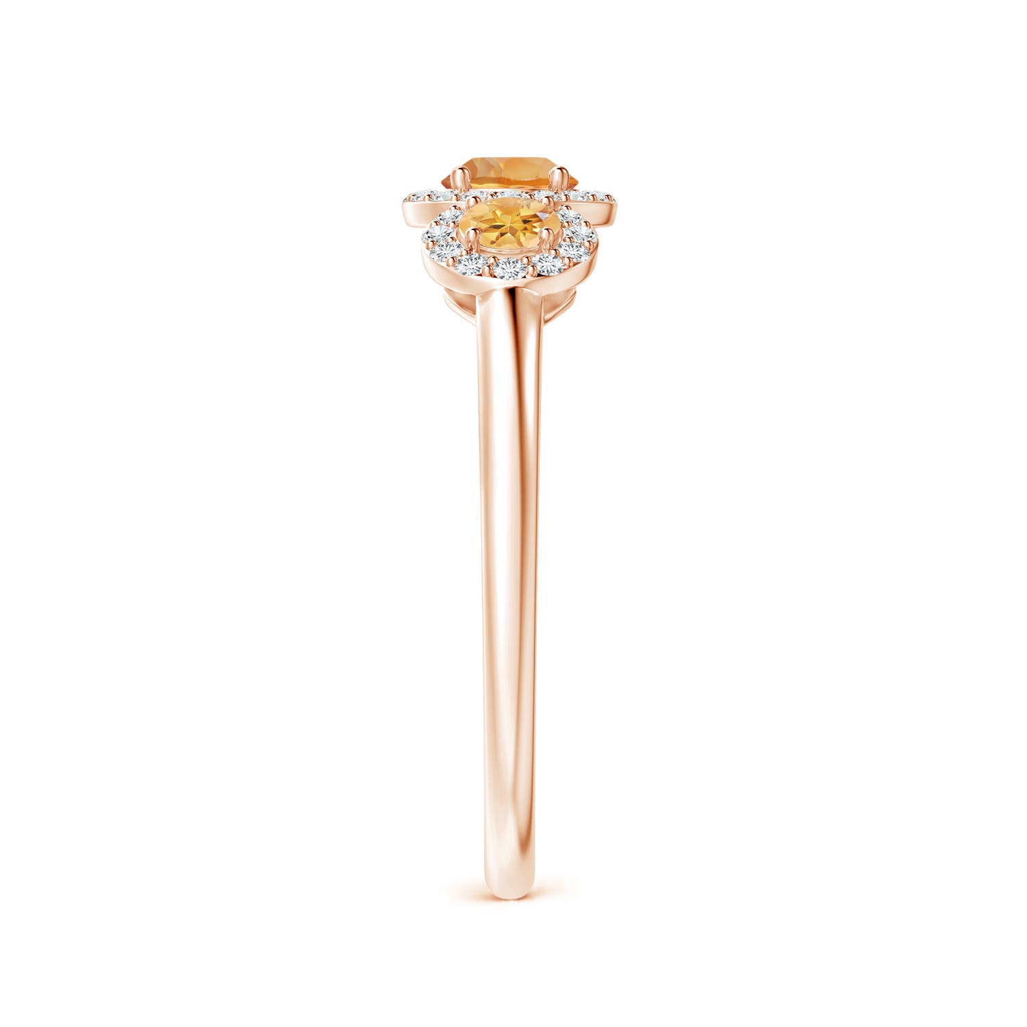 AA - Citrine / 0.7 CT / 14 KT Rose Gold