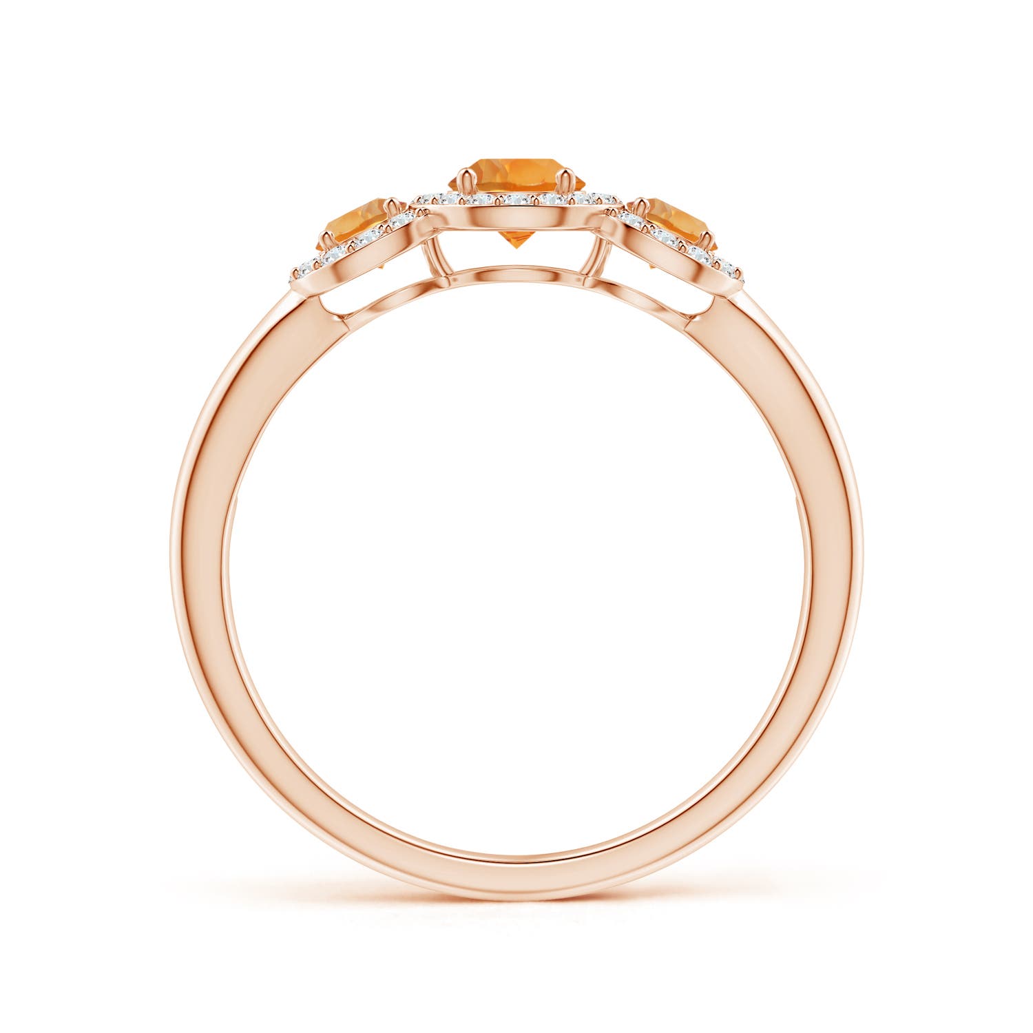 AAA - Citrine / 0.7 CT / 14 KT Rose Gold