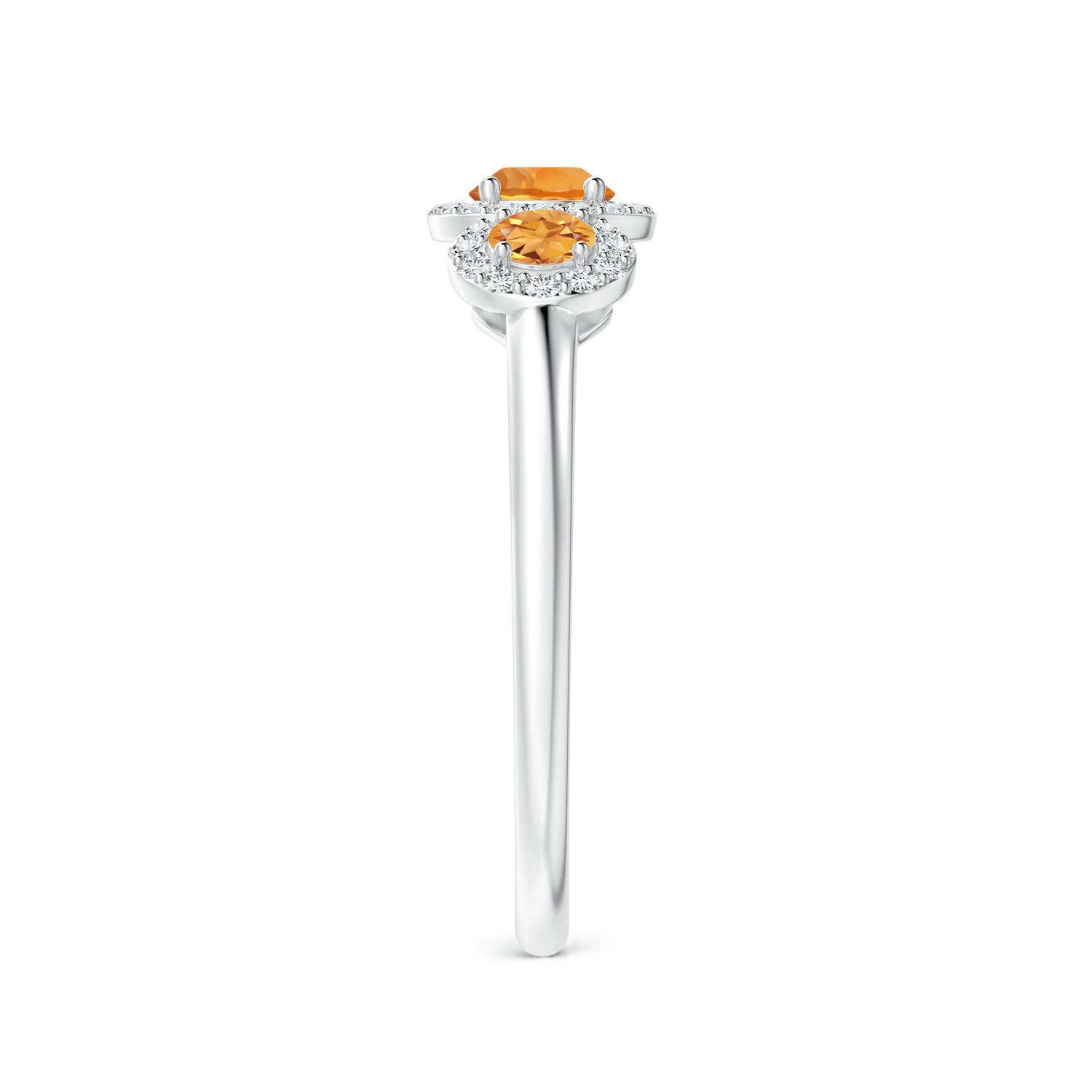 AAA - Citrine / 0.7 CT / 14 KT White Gold