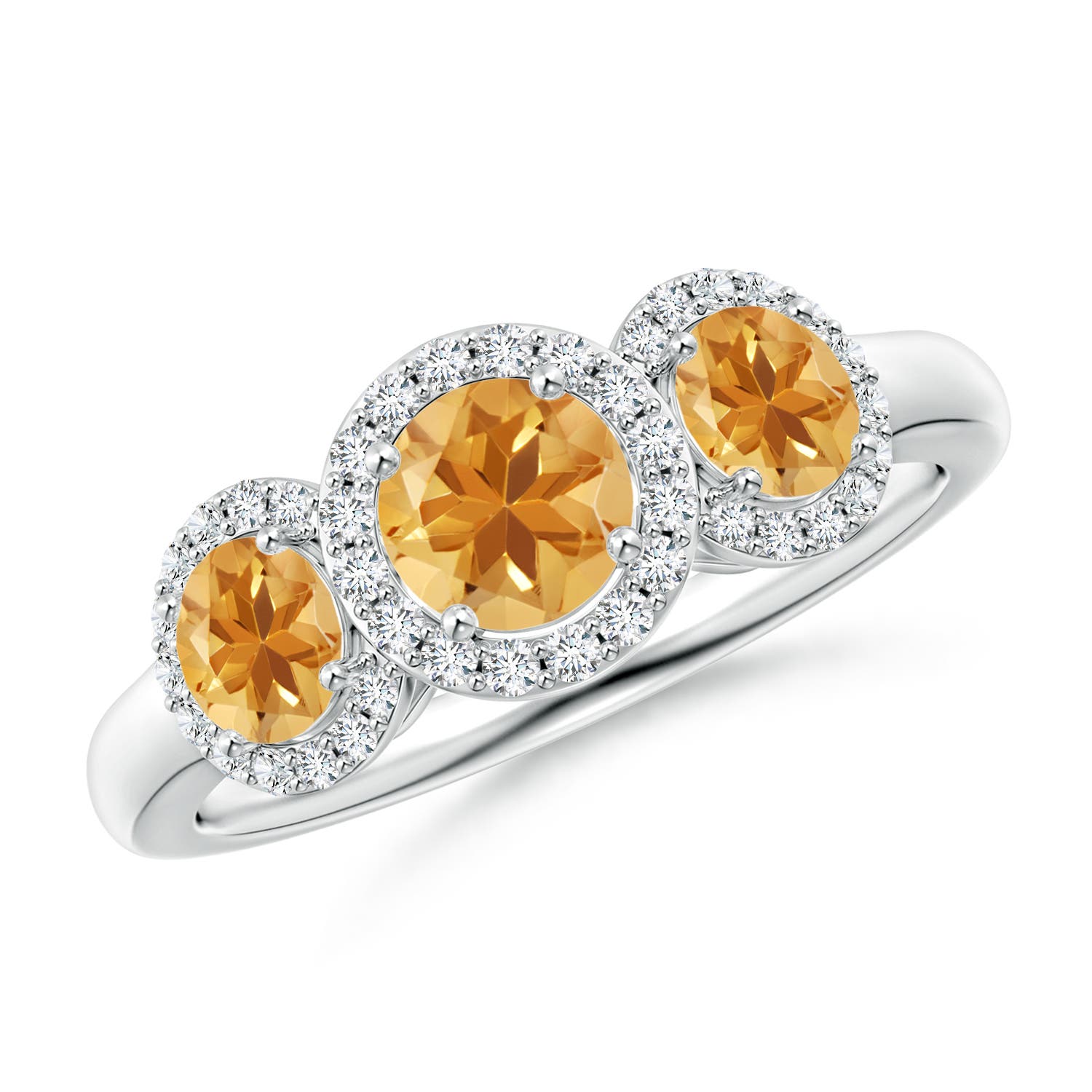 A - Citrine / 1.23 CT / 14 KT White Gold