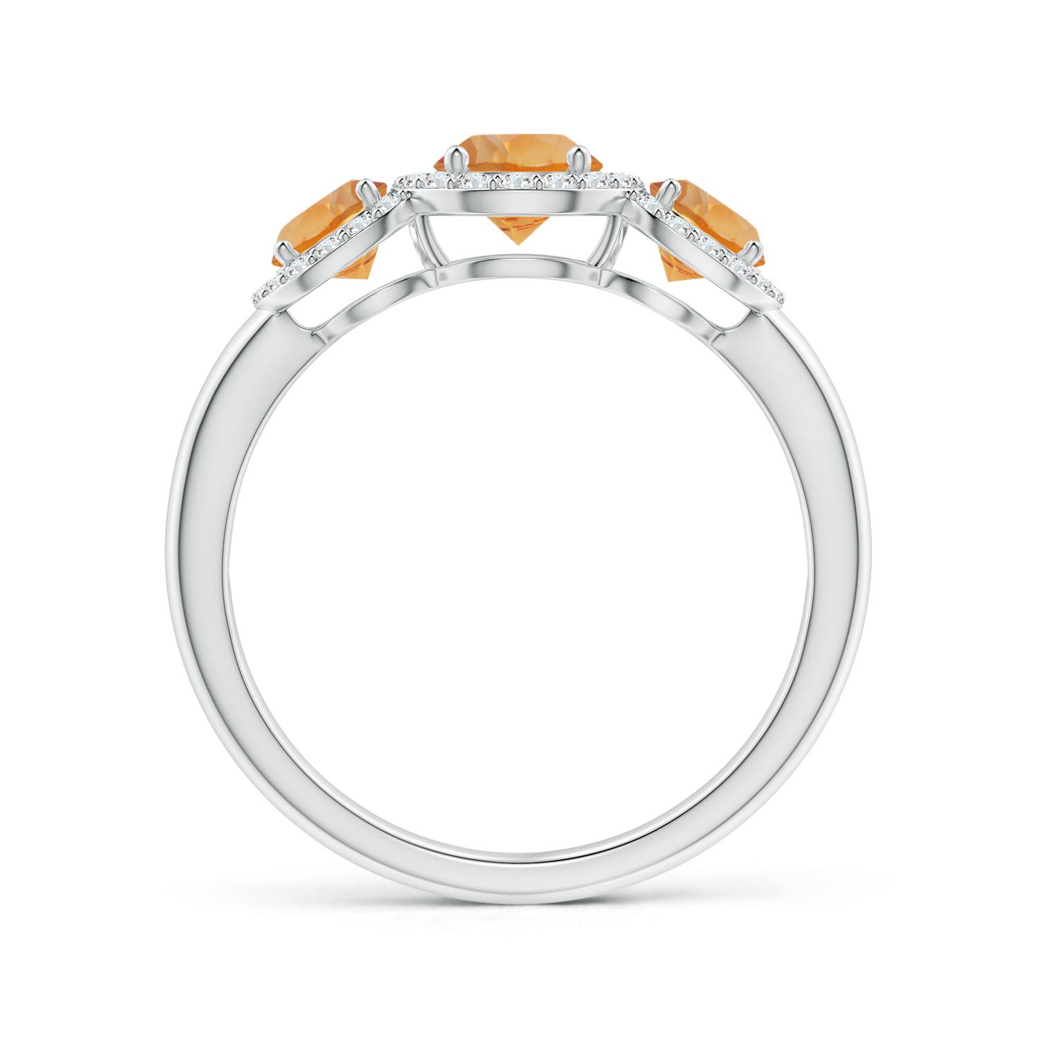 AA - Citrine / 1.23 CT / 14 KT White Gold