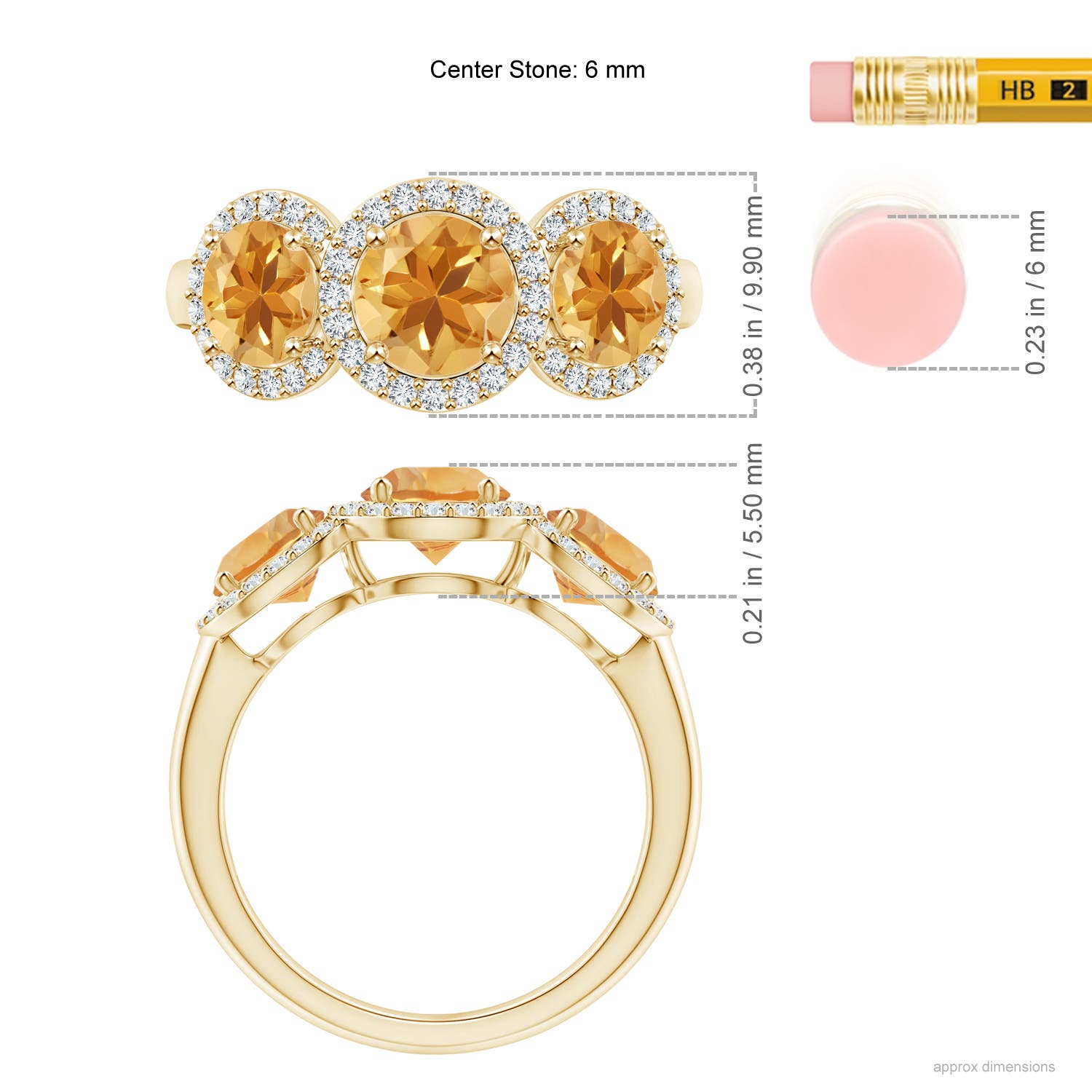 A - Citrine / 1.98 CT / 14 KT Yellow Gold