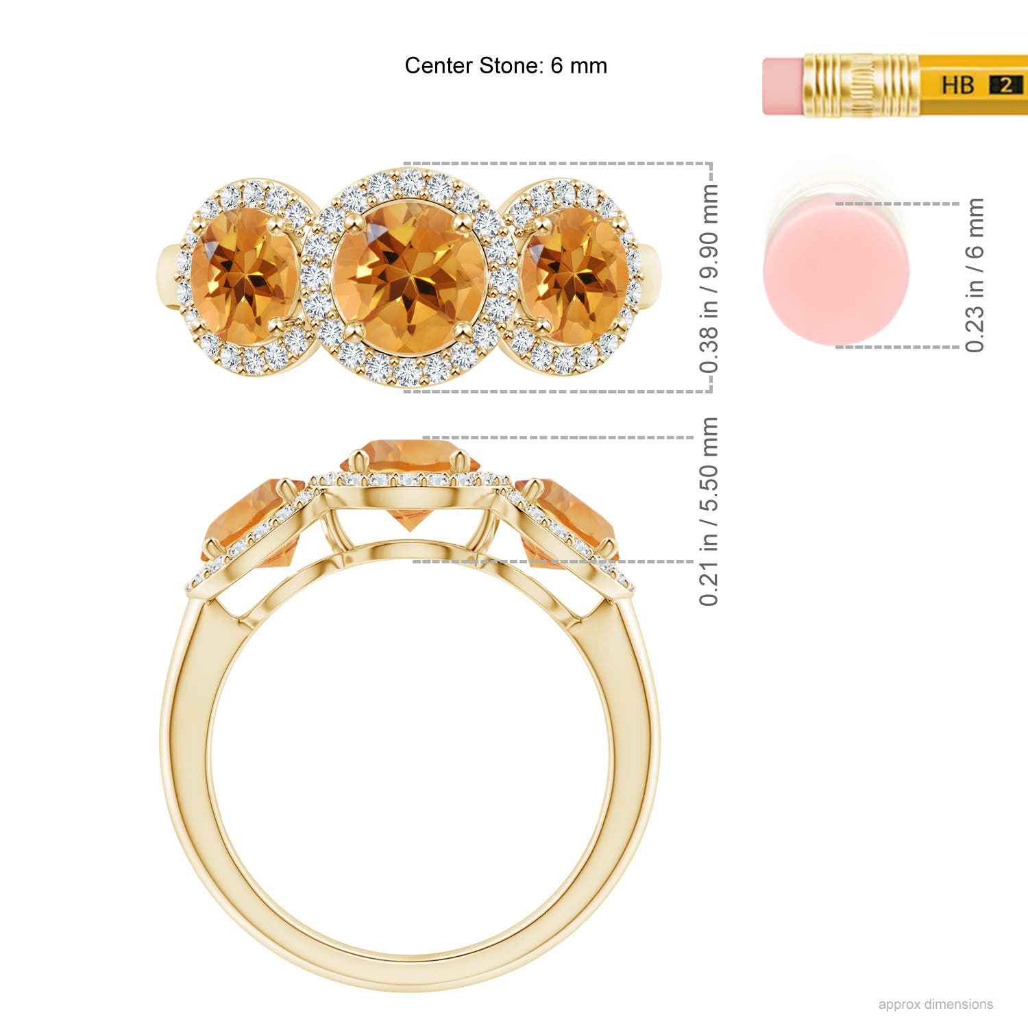 AA - Citrine / 1.98 CT / 14 KT Yellow Gold