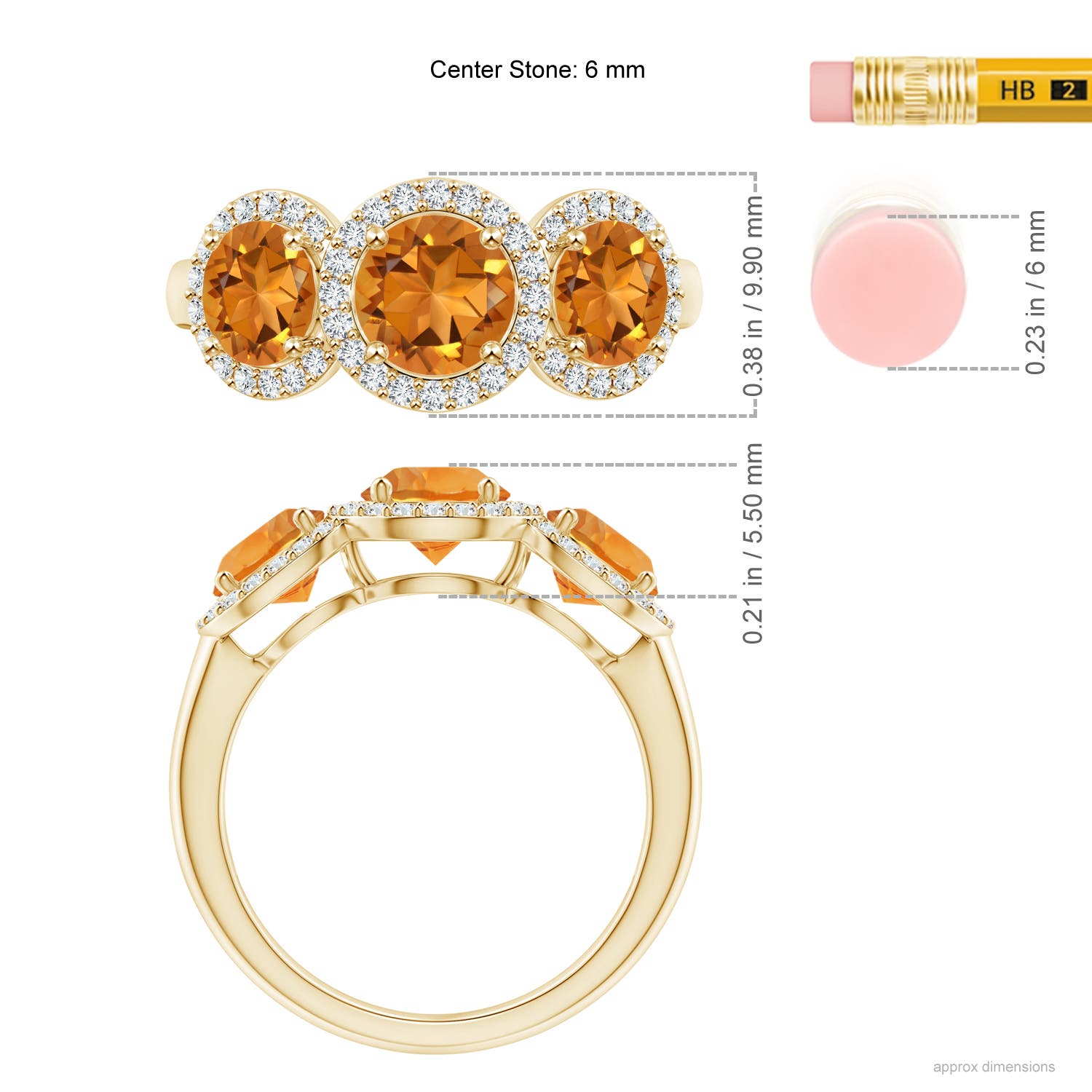 AAA - Citrine / 1.98 CT / 14 KT Yellow Gold