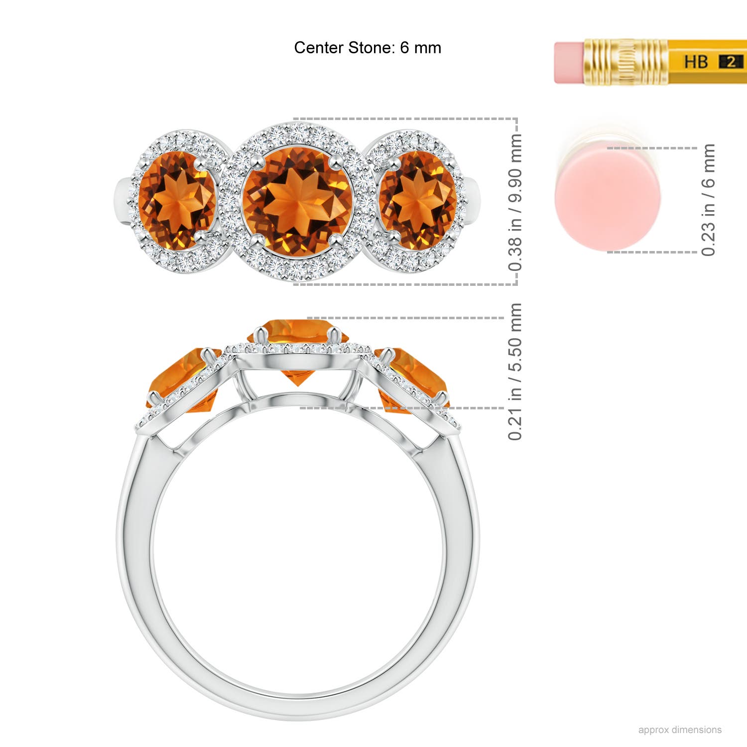 AAAA - Citrine / 1.98 CT / 14 KT White Gold